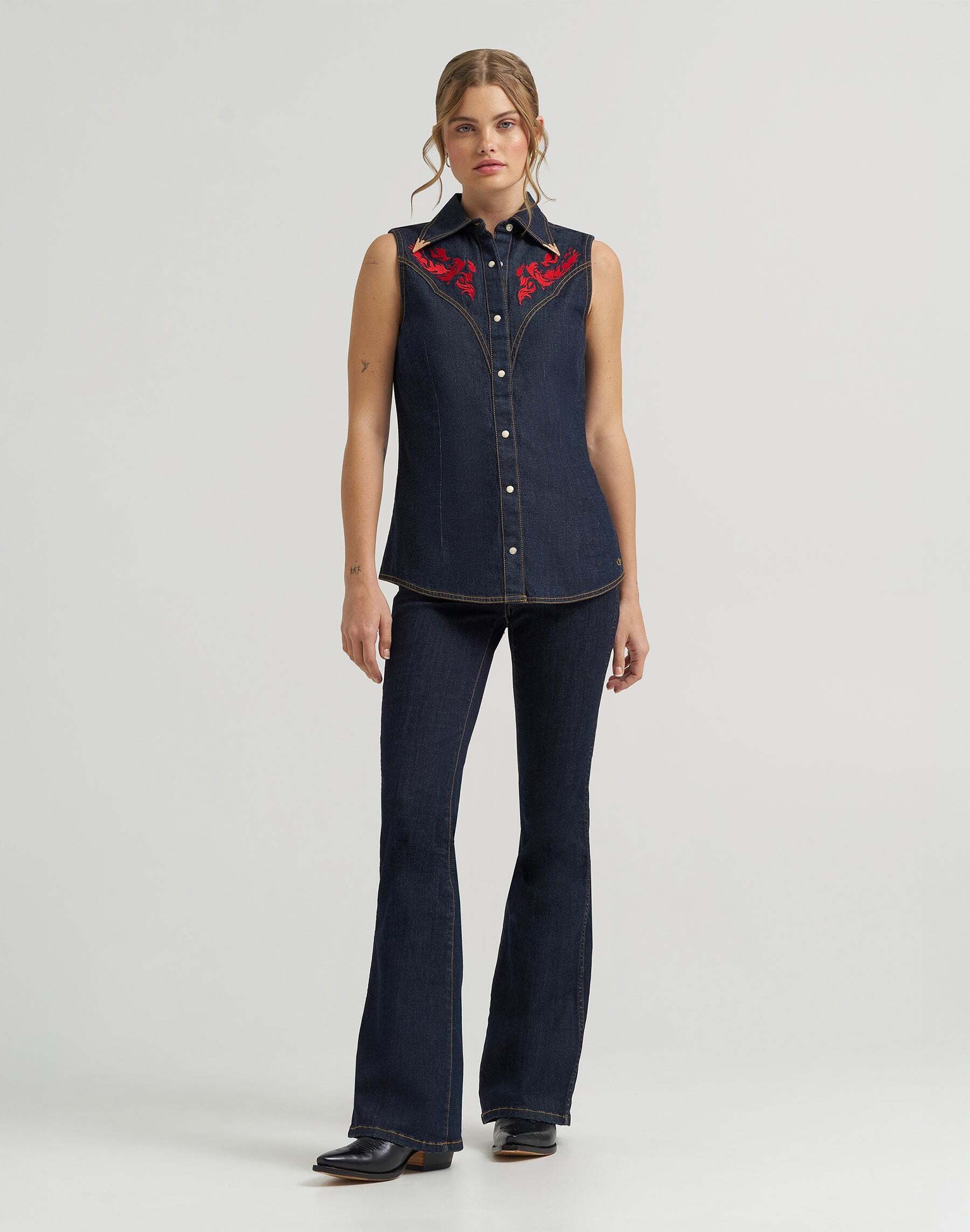 Wrangler Jeansbluse »WRANGLER Jeanshemd Sleeveless«