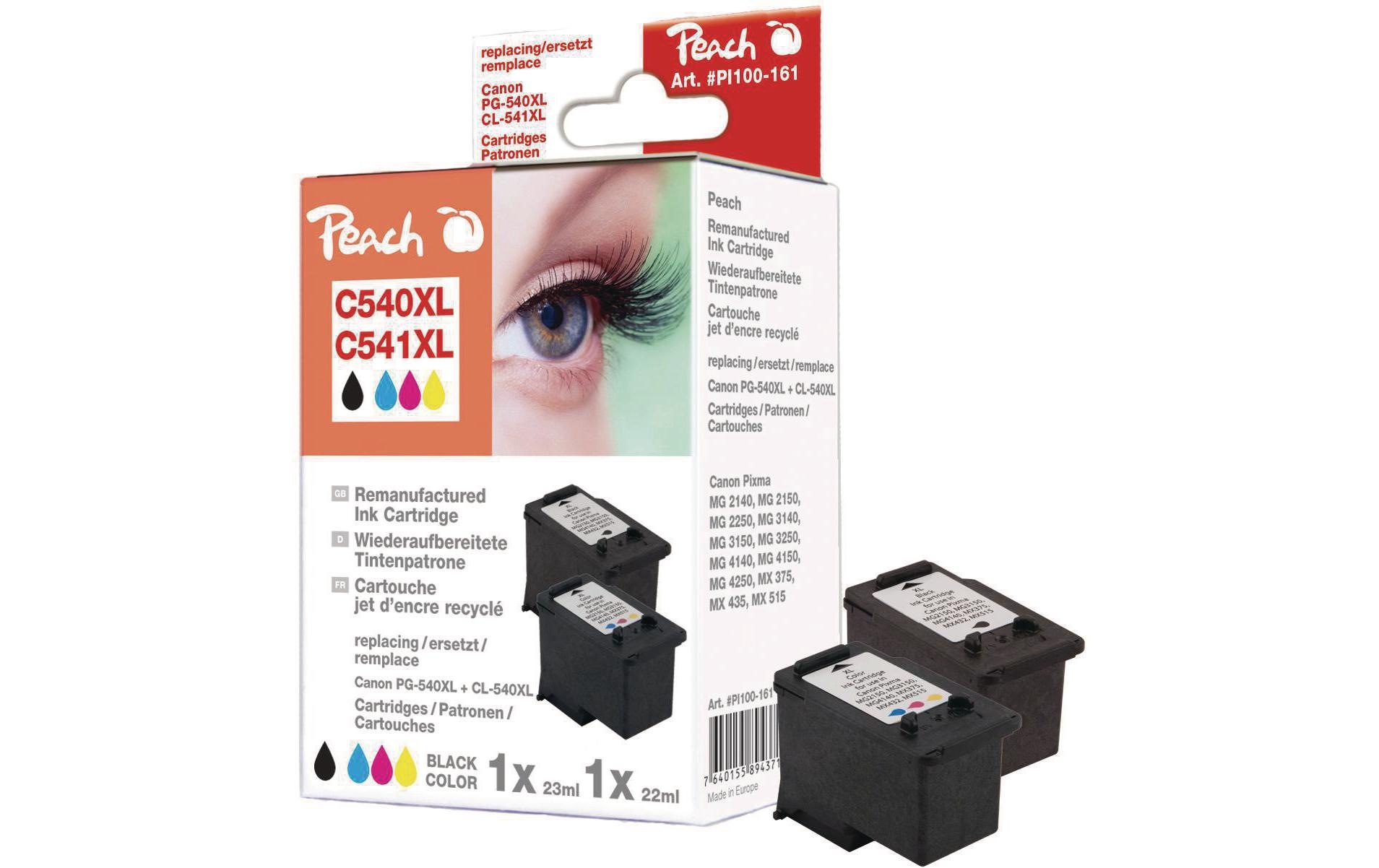 Image of Peach Tintenpatrone "Canon PG-540XL / CL-541 BK, C, M, Y"