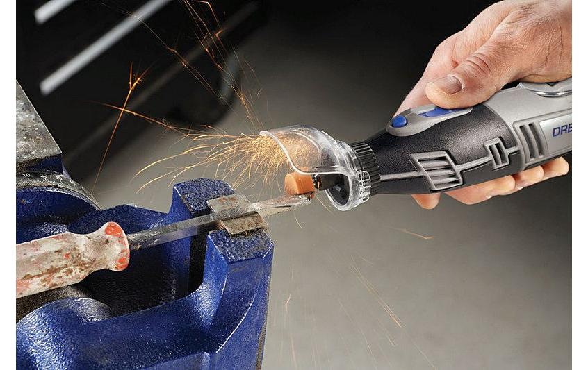 DREMEL Elektro-Multifunktionswerkzeug »8220-5/65 Platin Edition«, (Set), Bohren; Drehzahlvorwahl; Fräsen; LED-Arbeitsleuchte; Sägen; Schleifen