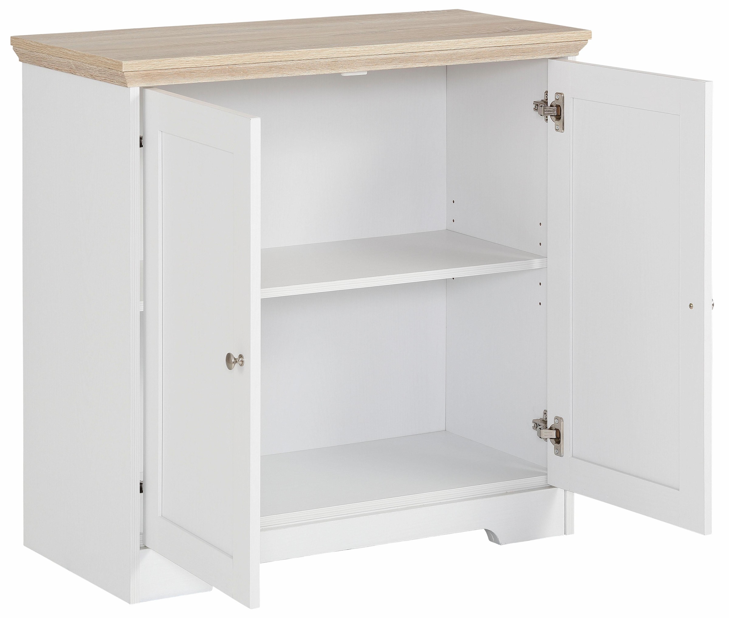 Home affaire Sideboard »Nanna« Kommode mit einer Folien Oberfläche in Eiche-Optik, Breite 80 cm