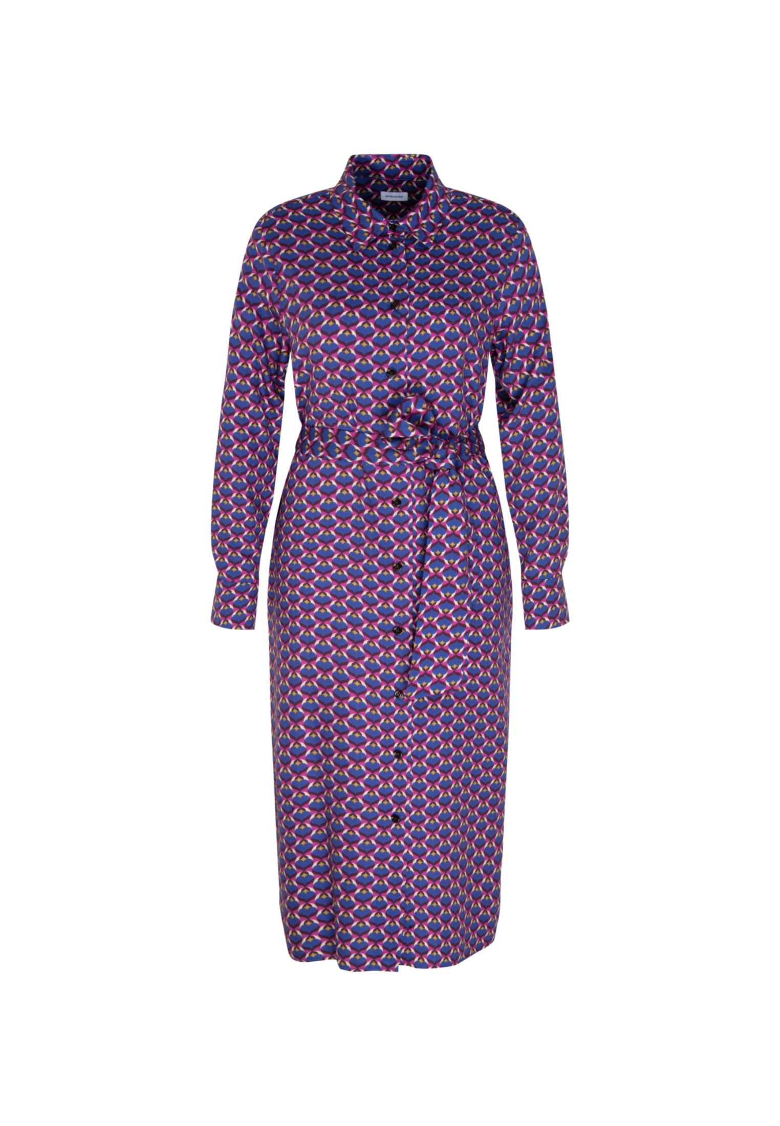 seidensticker Sommerkleid »Schwarze Rose«, Langarm Kragen Druck