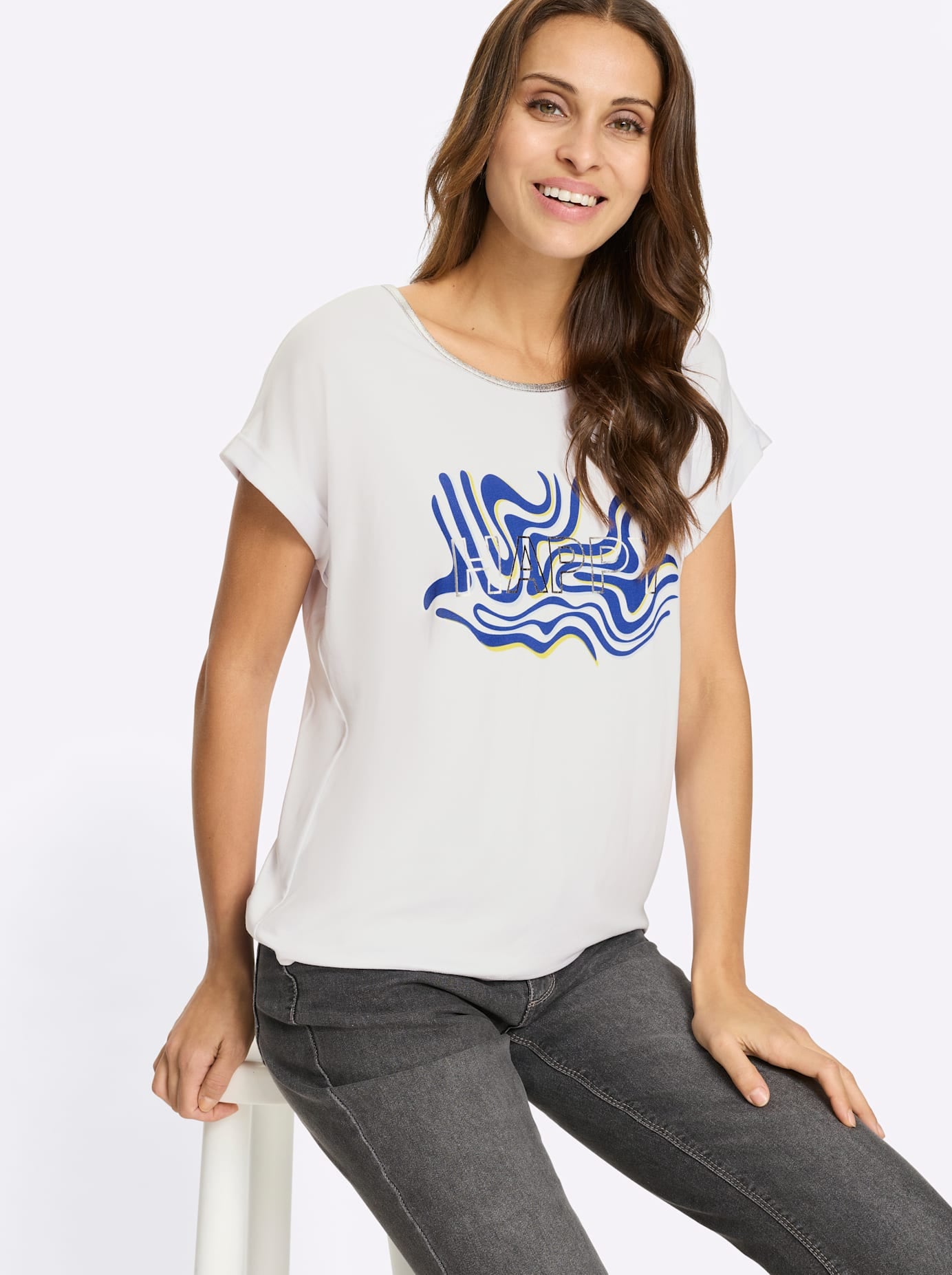 Inspirationen Shirt à col rond »Kurzarm-Shirt« 1 pièces