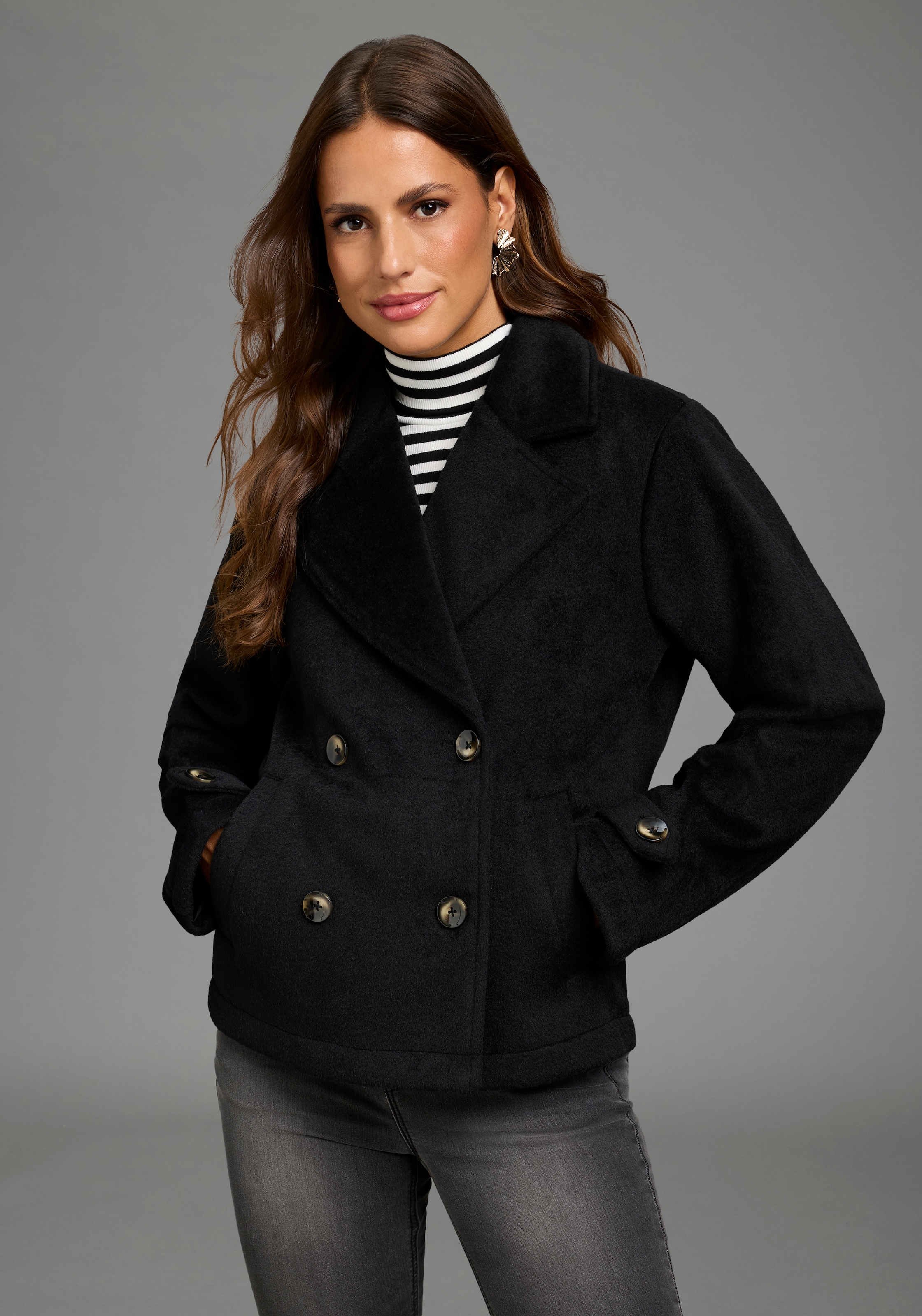 Image of Laura Scott Cabanjacke kurz Jacke in Wolloptik
