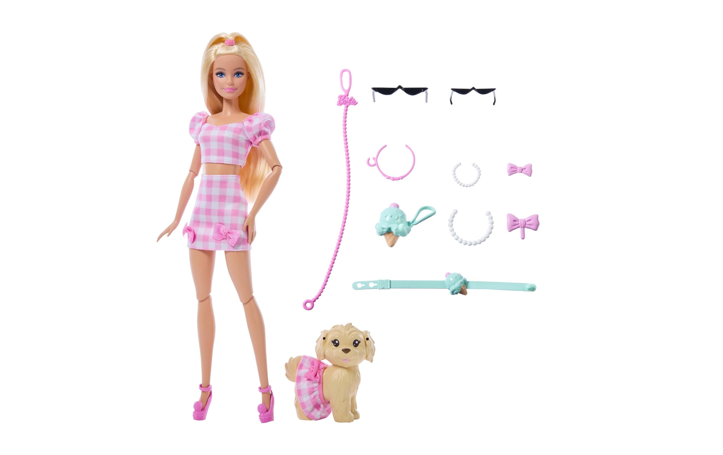 Barbie Anziehpuppe »Twinning Looks Bows« Barbie mit Schleife und Hündchen