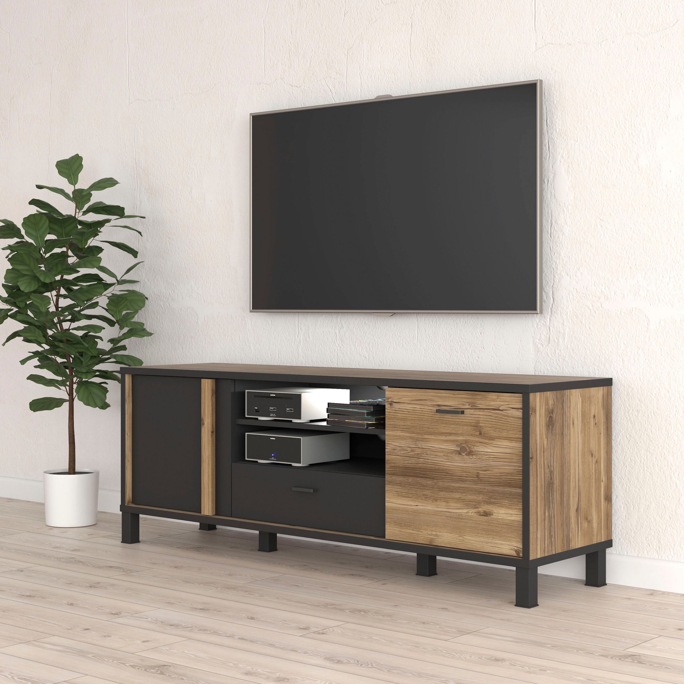 Image of FORTE Lowboard "Hayato" TV-Schrank, TV-Board, Breite ca. 154 cm