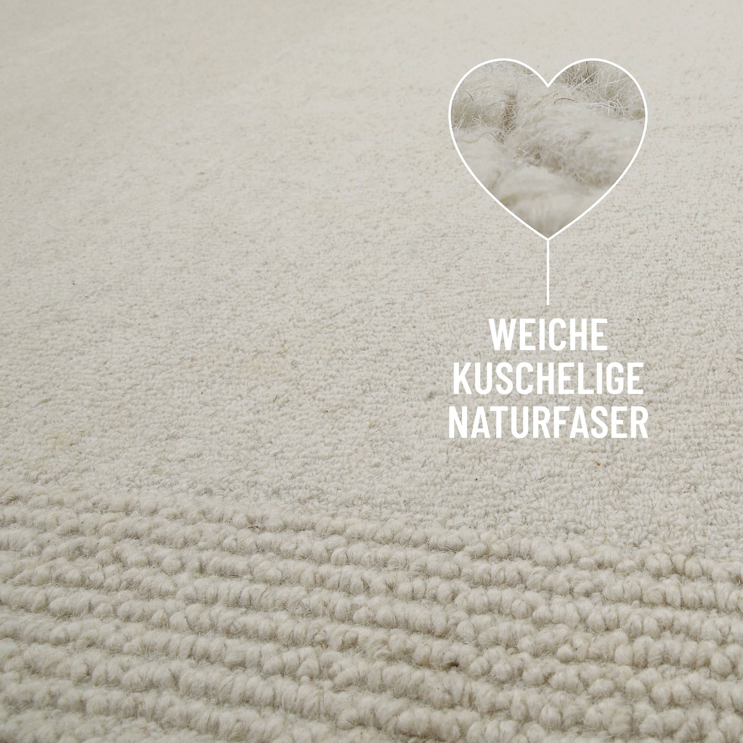 Wecon home Wollteppich »Hamptons TWENTYONE«, rechteckig, 15 mm Höhe, Läufer, Schurwolle, Kurzflor, Wohnzimmer, Schlafzimmer, Bordüre