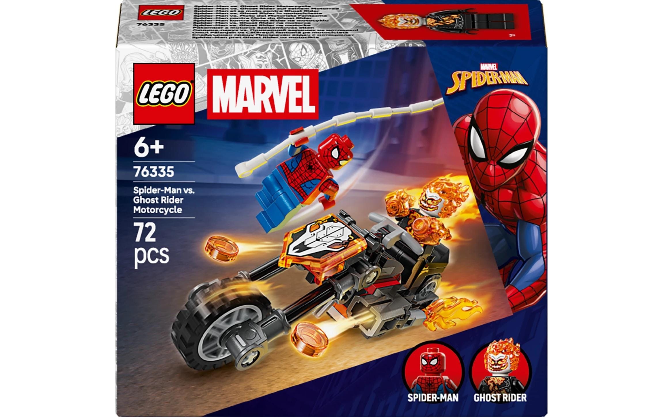 LEGO® Konstruktionsspielsteine »Marvel Spider-Man vs. Ghost Rider auf seinem Motorrad 76335«