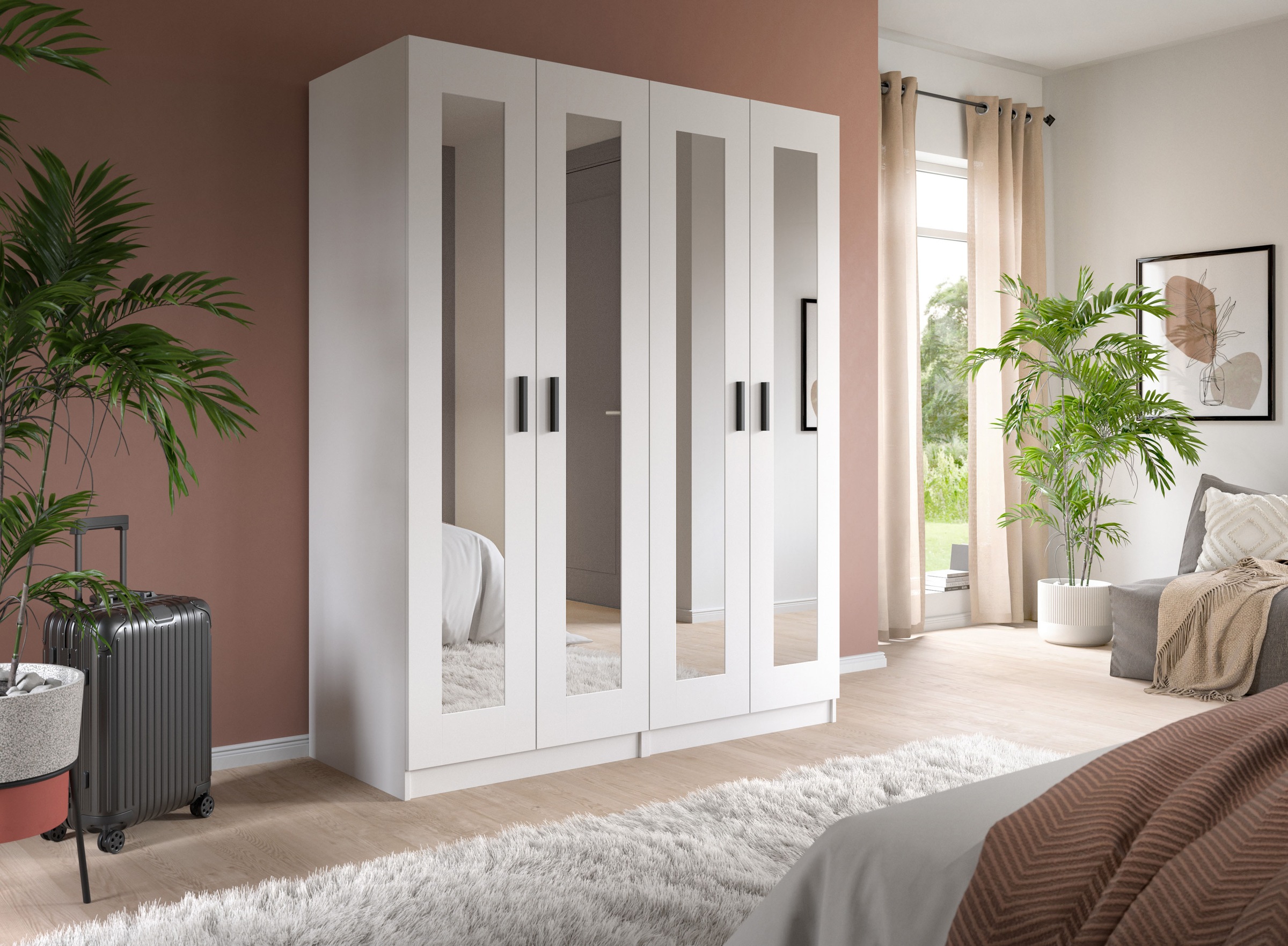 Home affaire Armoires à vêtements »Farmsen, TOPSELLER!, Schlafzimmerschrank, Garderobe, Schrank« Schrank-Kombi, Schlafzimmer, Garderobenschrank, Flur,  Set best. aus: 2 Kleiderschränken, individuell platzierbar