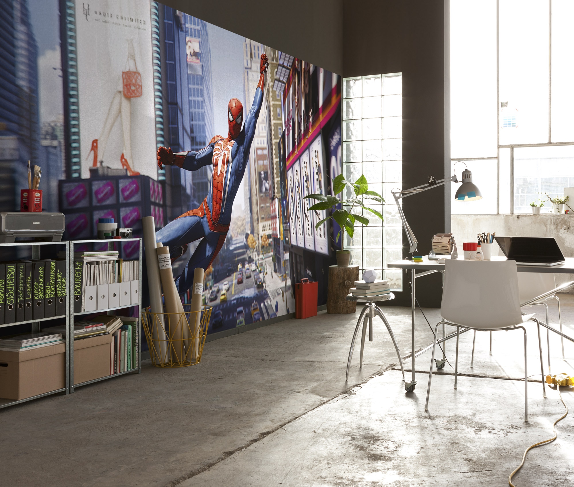 Image of Komar Kindertapete "Marvel Spider-Man City Swing" bedruckt glatt