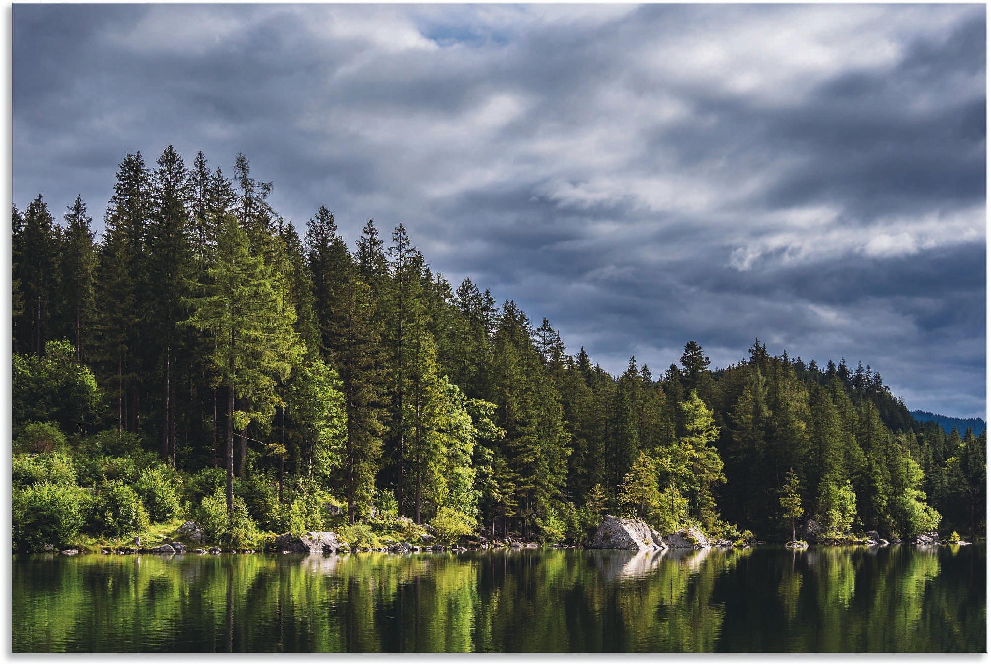 Image of Artland Wandbild »Hintersee in Ramsau Berchtesgadener Land«, Seebilder, (1 St.), in vielen Grössen & Produktarten - Alubild / Outdoorbild für den Aussenbereich, Leinwandbild, Poster, Wandaufkleber / Wandtattoo auch für Badezimmer geeignet bei Ackermann Ve