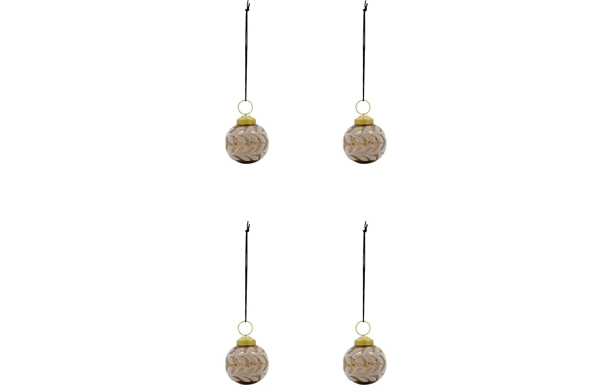 House Doctor Weihnachtsbaumkugel »House Doctor Weihnachtskugel Vellu Ø 6 cm, 4 Stück «