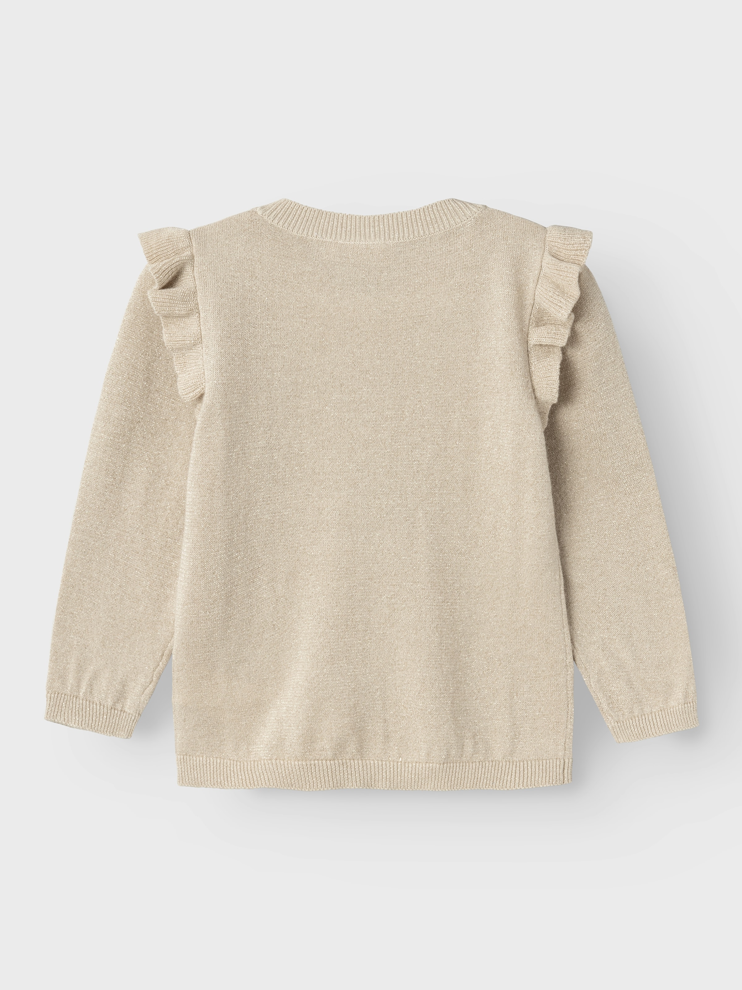 Name It Veste en tricot »NMFABINNE LS KNIT CARD NOOS« mit süsser Rüsche an den Schultern