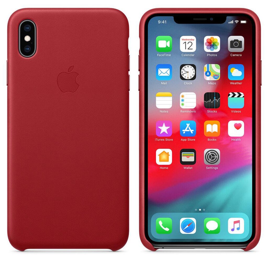 Apple Smartphone-Hülle »Apple iPhone XsM Leder Case Red«