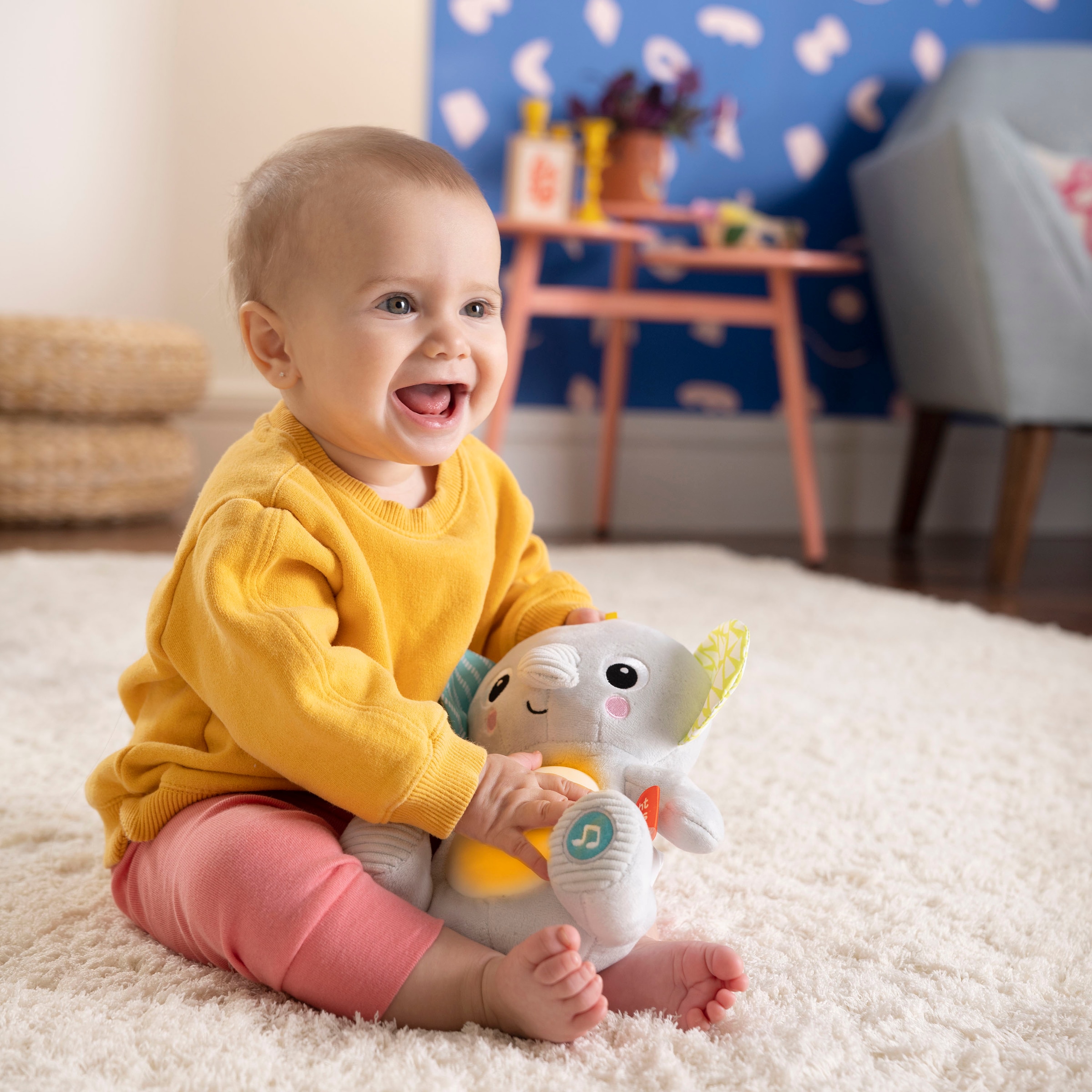 Bright Starts Figurine en peluche »Hug-a-bye Baby™ Musical Light Up Soft Toy​« mit Licht und Soundeffekten