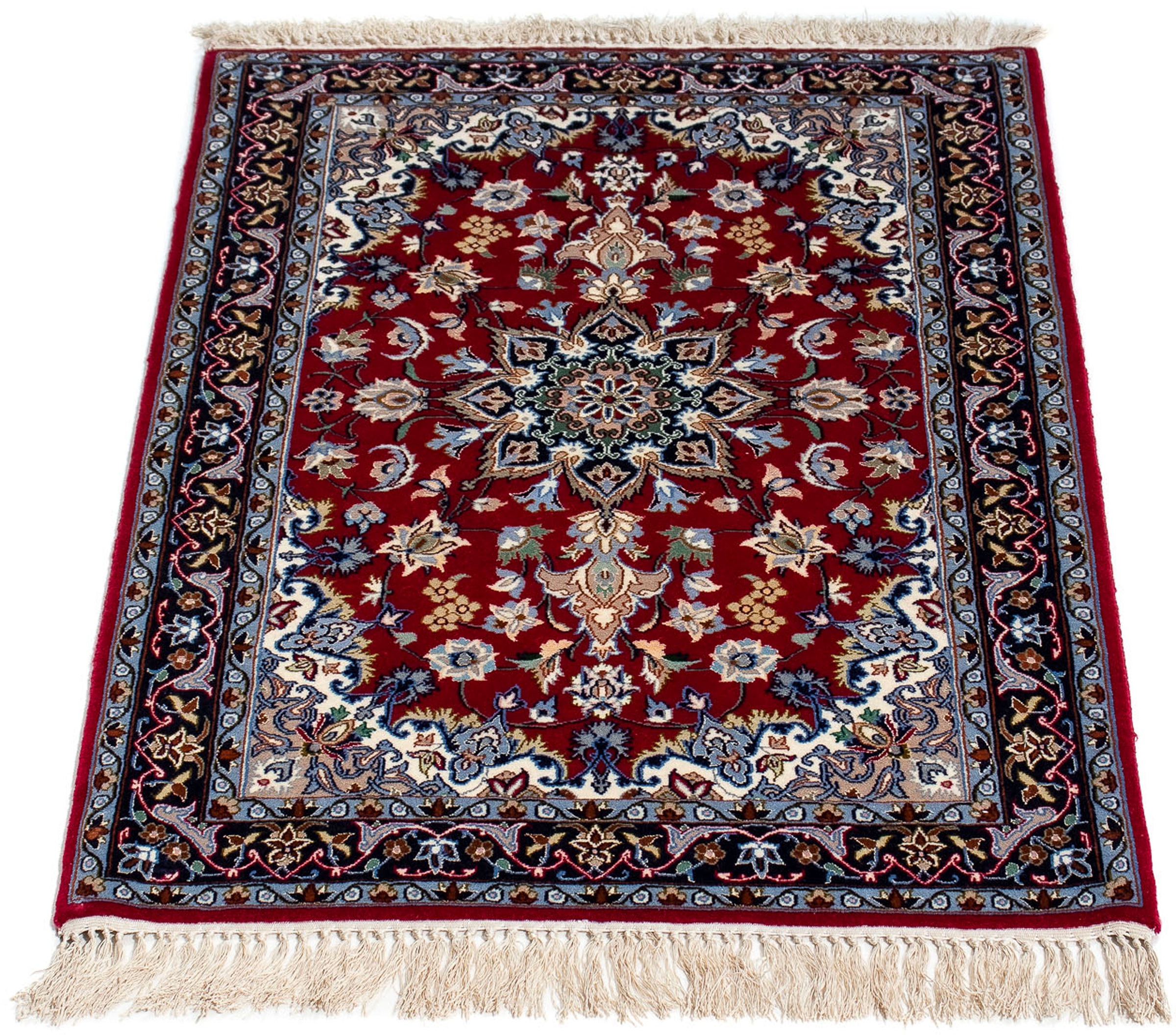 Image of morgenland Orientteppich »Perser - Isfahan - Premium - 100 x 70 cm - dunkelrot«, rechteckig, 6 mm Höhe, Wohnzimmer, Handgeknüpft, Einzelstück mit Zertifikat bei Ackermann Versand Schweiz