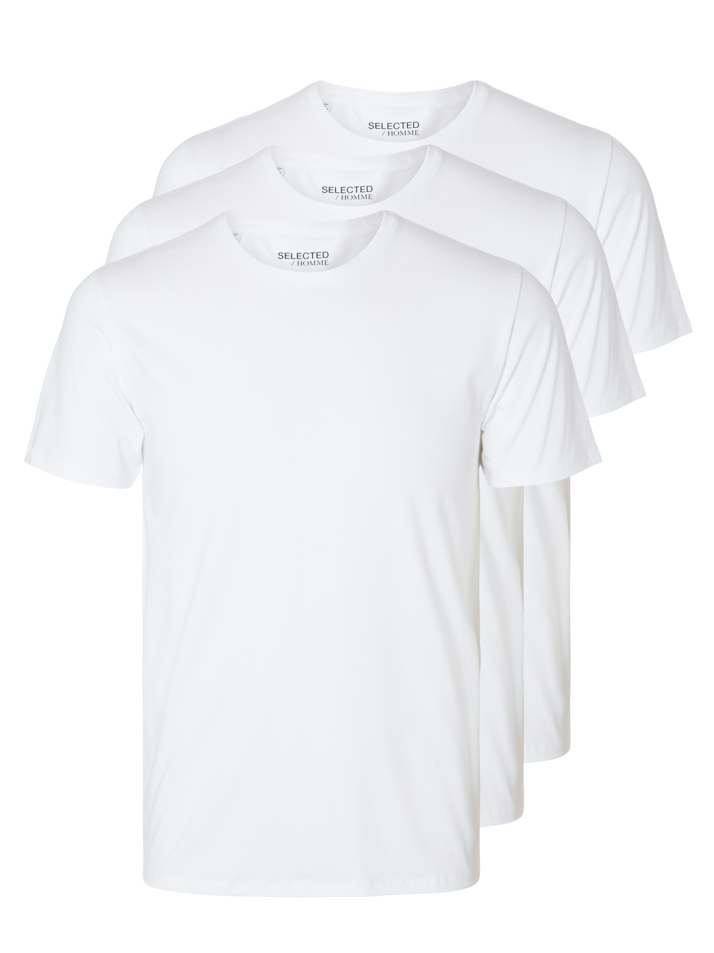 SELECTED T-Shirt »SLHROLAND SS O-NECK TEE 3-PACK NOOS«