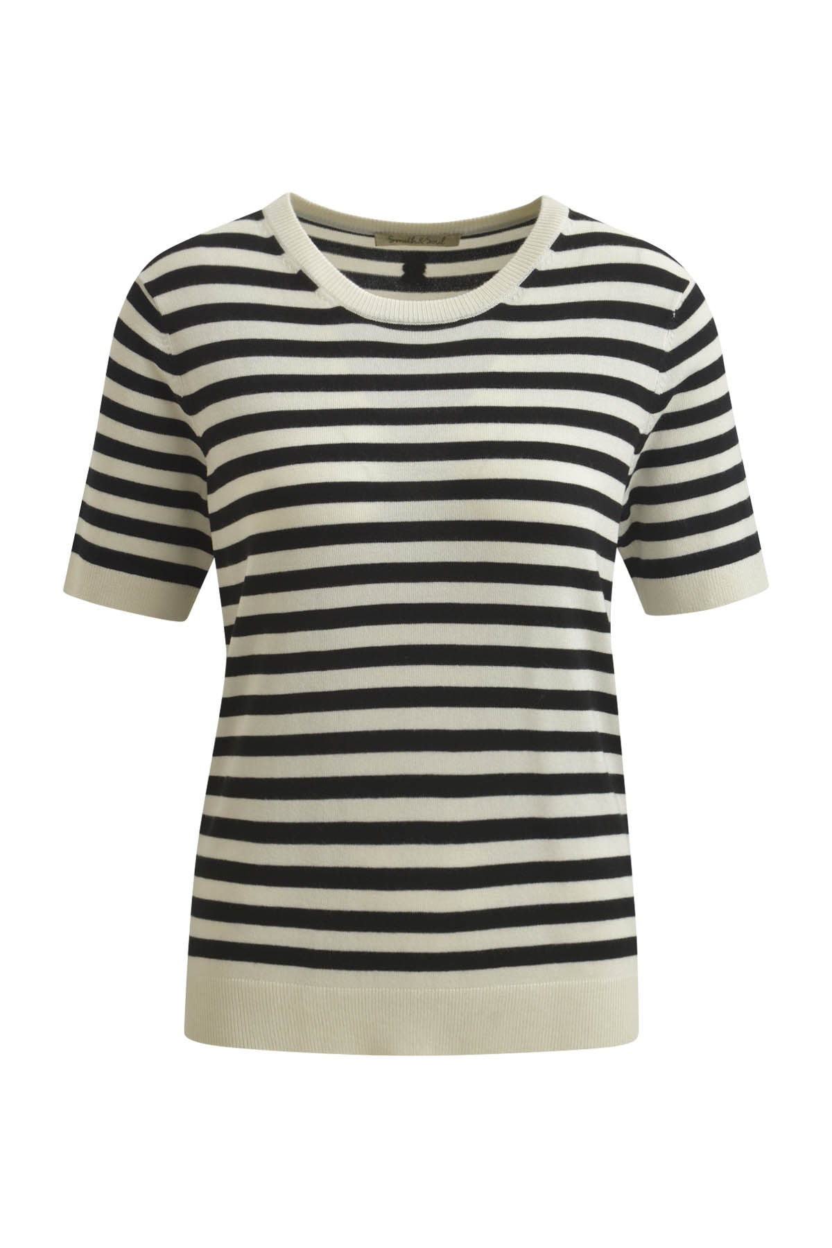 Smith & Soul Pull à manches courtes col rond, mélange viscose