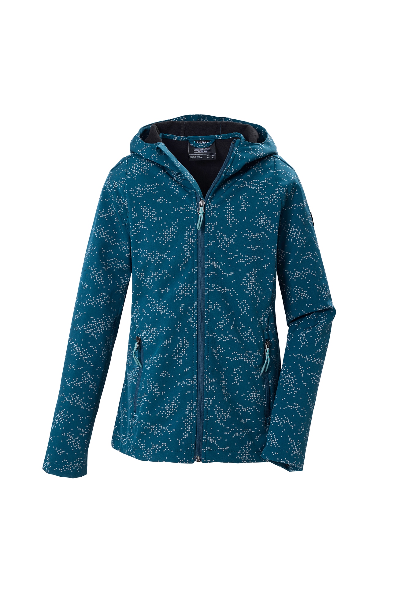 Killtec Veste softshell pour enfants, avec capuche réglable, coupe-vent, déperlant