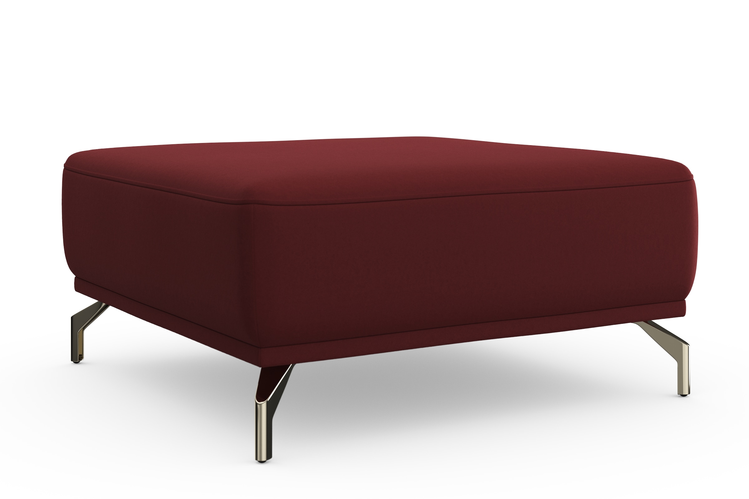 sit&more Hocker »Bailando«, mit Federkern und satinierten Nickelfüssen
