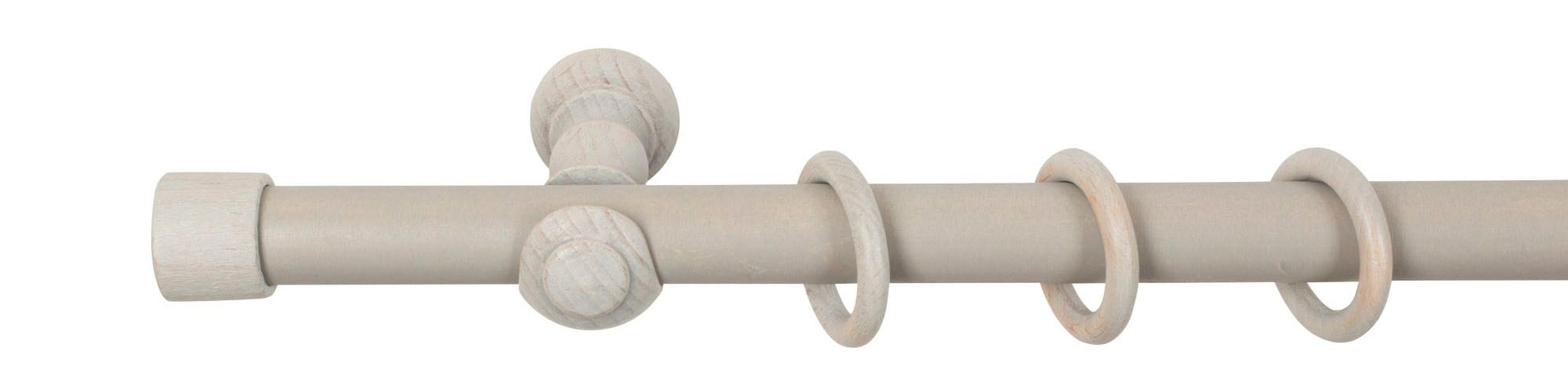 SN DECO GROUP Gardinenstange »Cafiro«, 1 läufig-läufig, Fixmass, 28 mm, Holz, verschiedene Längen und Farben, Komplettset