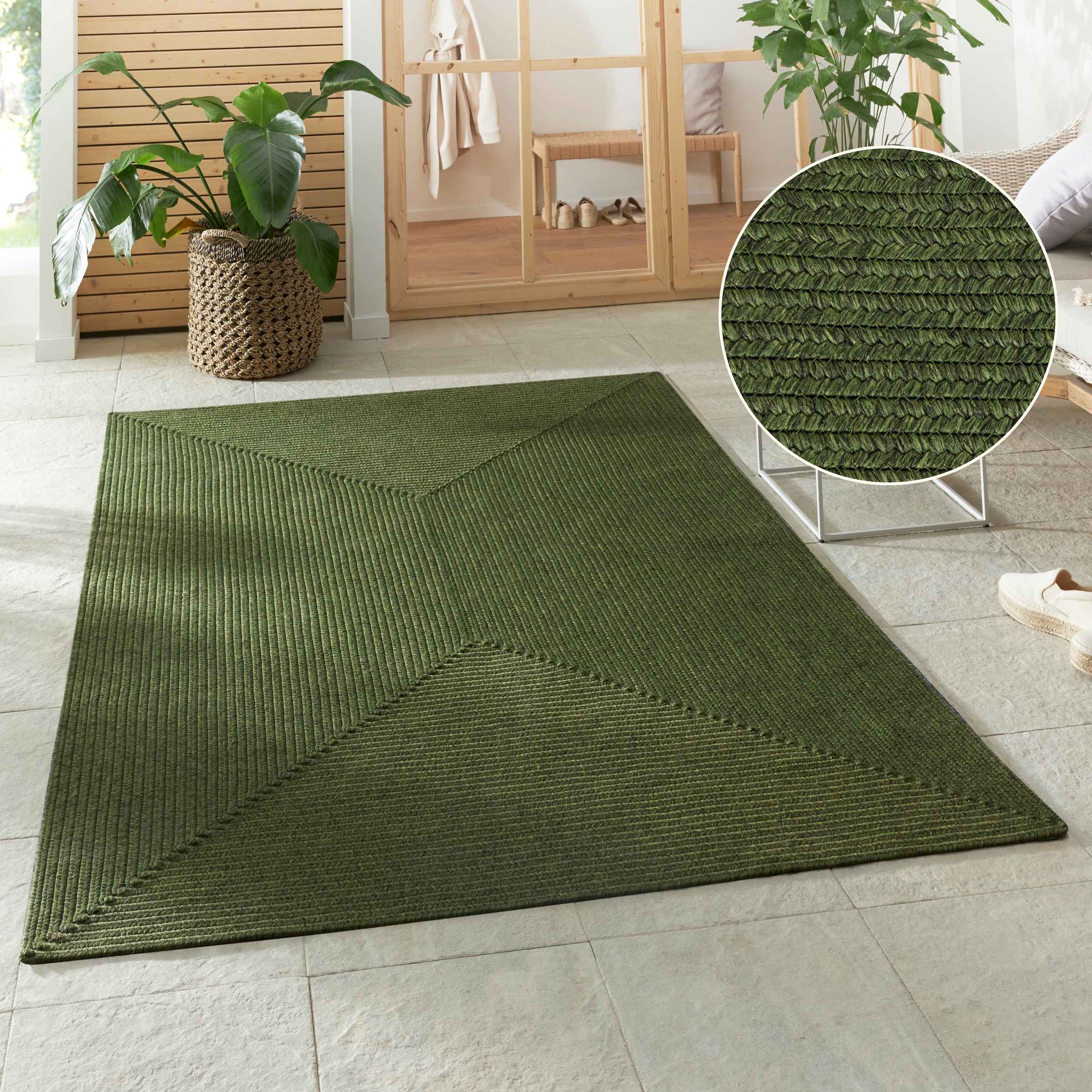 Image of HANSE Home Teppich "Trenzado" rechteckig 10 mm Höhe In- & Outdoor, Handmade-Look, Läufer, Wetterfest, Balkon, Wohnzimmer
