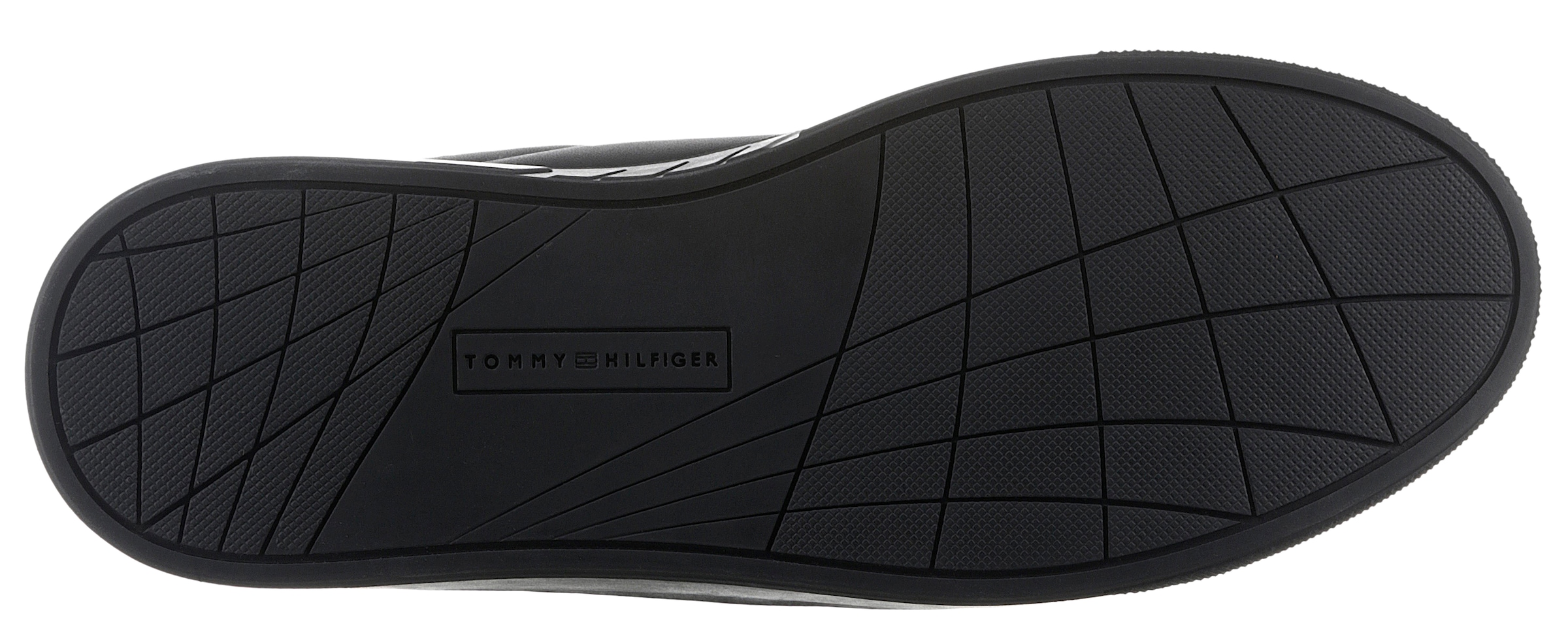 Tommy Hilfiger Sneaker »ICON COURT LTH STRIPES«, Schnürschuh, Freizeitschuh, Halbschuh mit gepolstertem Schaftrand
