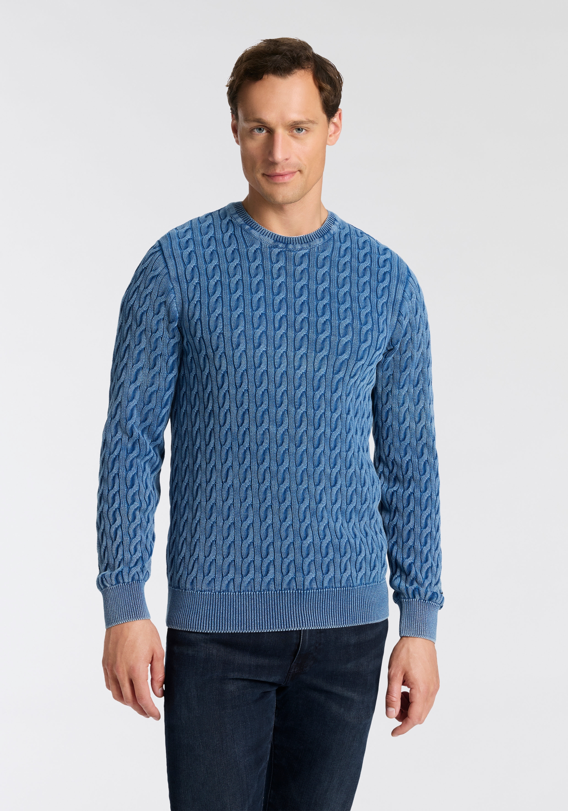 Image of Levis Rundhalspullover "LV PRESIDIO" mit Zopfmuster