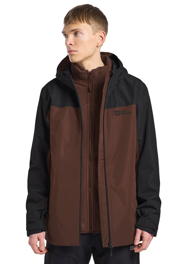 Jack Wolfskin 3-in-1-Funktionsjacke »MOONRISE 3IN1 JKT W«, mit Kapuze, mit wasserabweisenden Reissverschlüssen