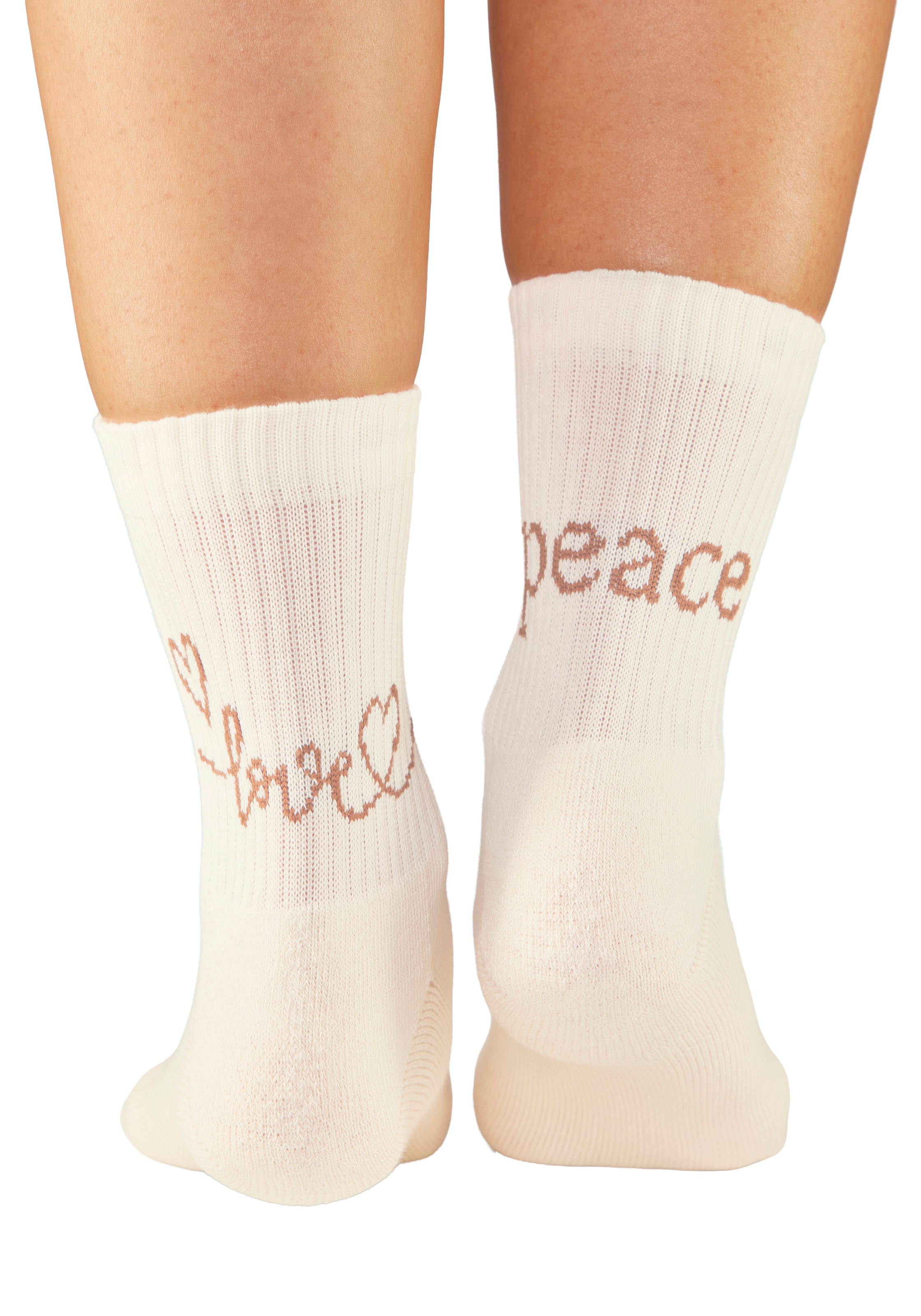 H.I.S Tennissocken »Damen Sportsocken daily socks« Packung, 7 Paar tlg. mit Fussfrottee und ansprechenden Schriftzügen