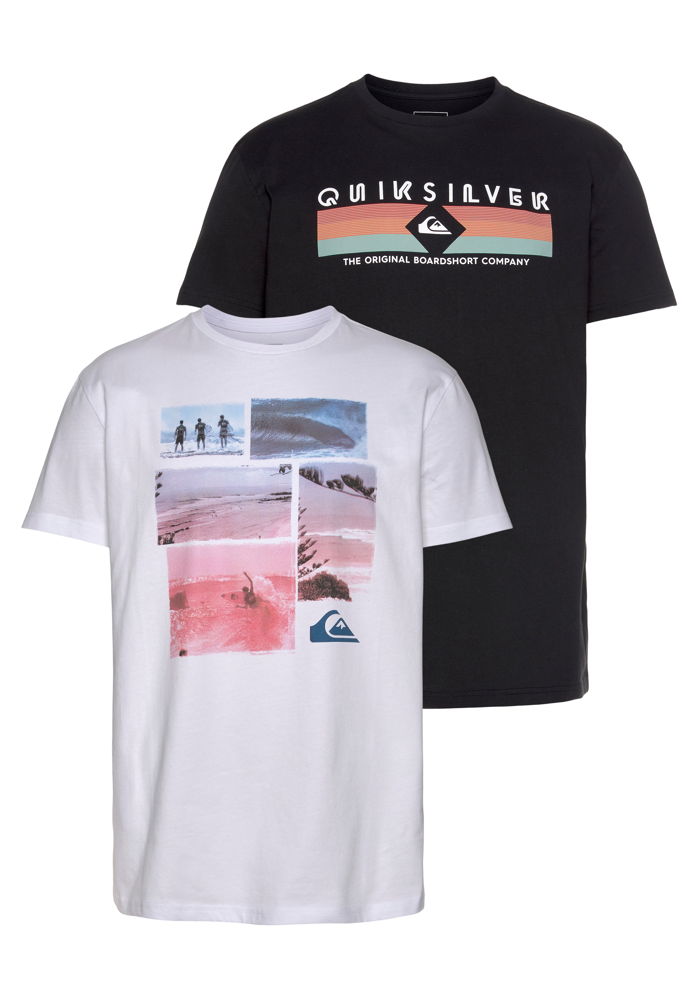 Image of Quiksilver T-Shirt »BLUE SHORE SS TEE PACK«, (Packung, 2 tlg., 2er-Pack) bei Ackermann Versand Schweiz