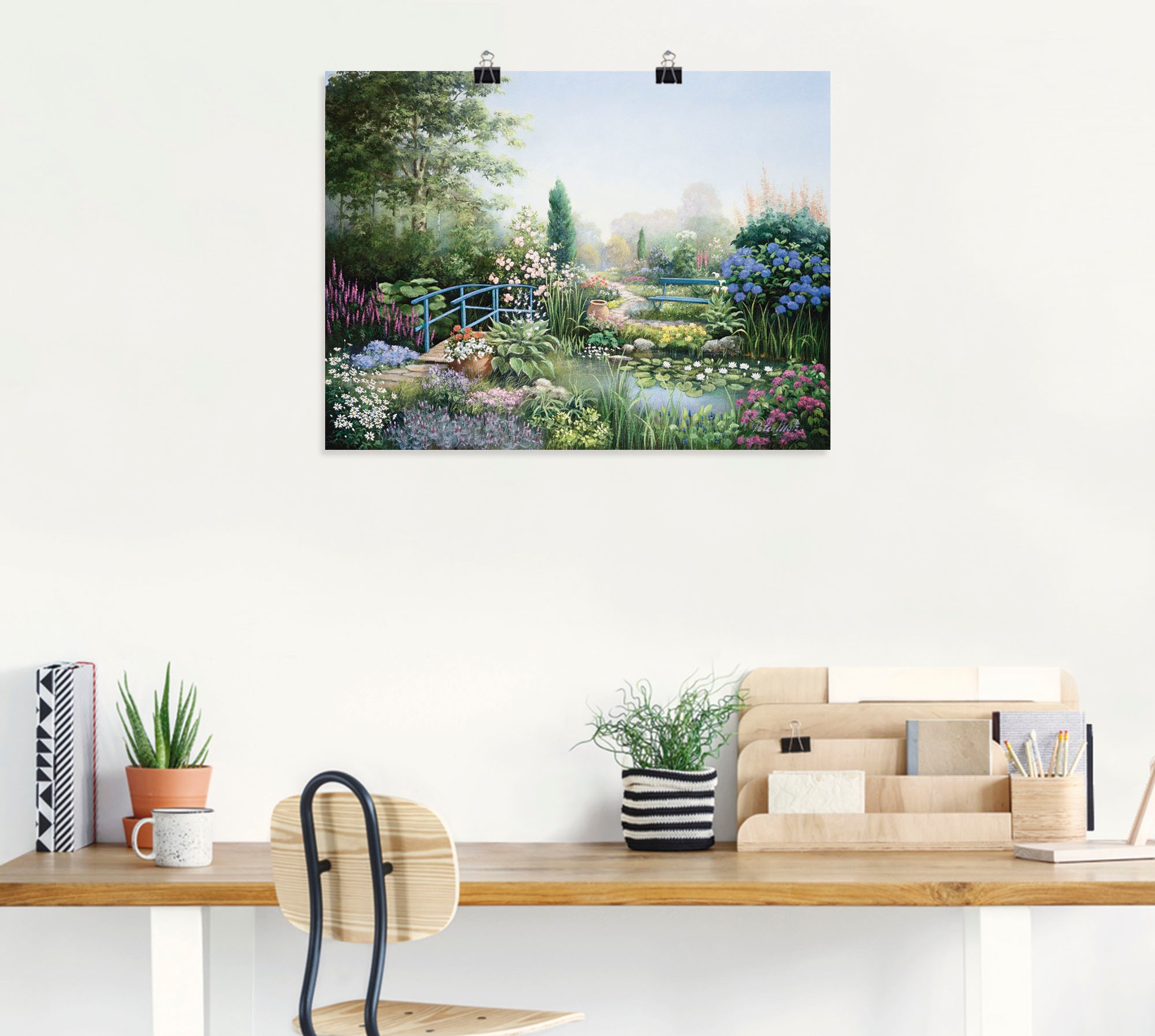 Artland Wandbild »Brücke der Liebe«, Garten, (1 St.), als Leinwandbild, Poster in verschied. Grössen