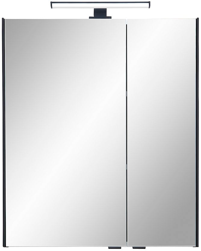 Saphir Ensemble de meubles de salle de bain »Quickset 395 2-teilig, Keramik-Aufsatzbecken mit LED-Spiegelschrank« 4 cuis tlg.