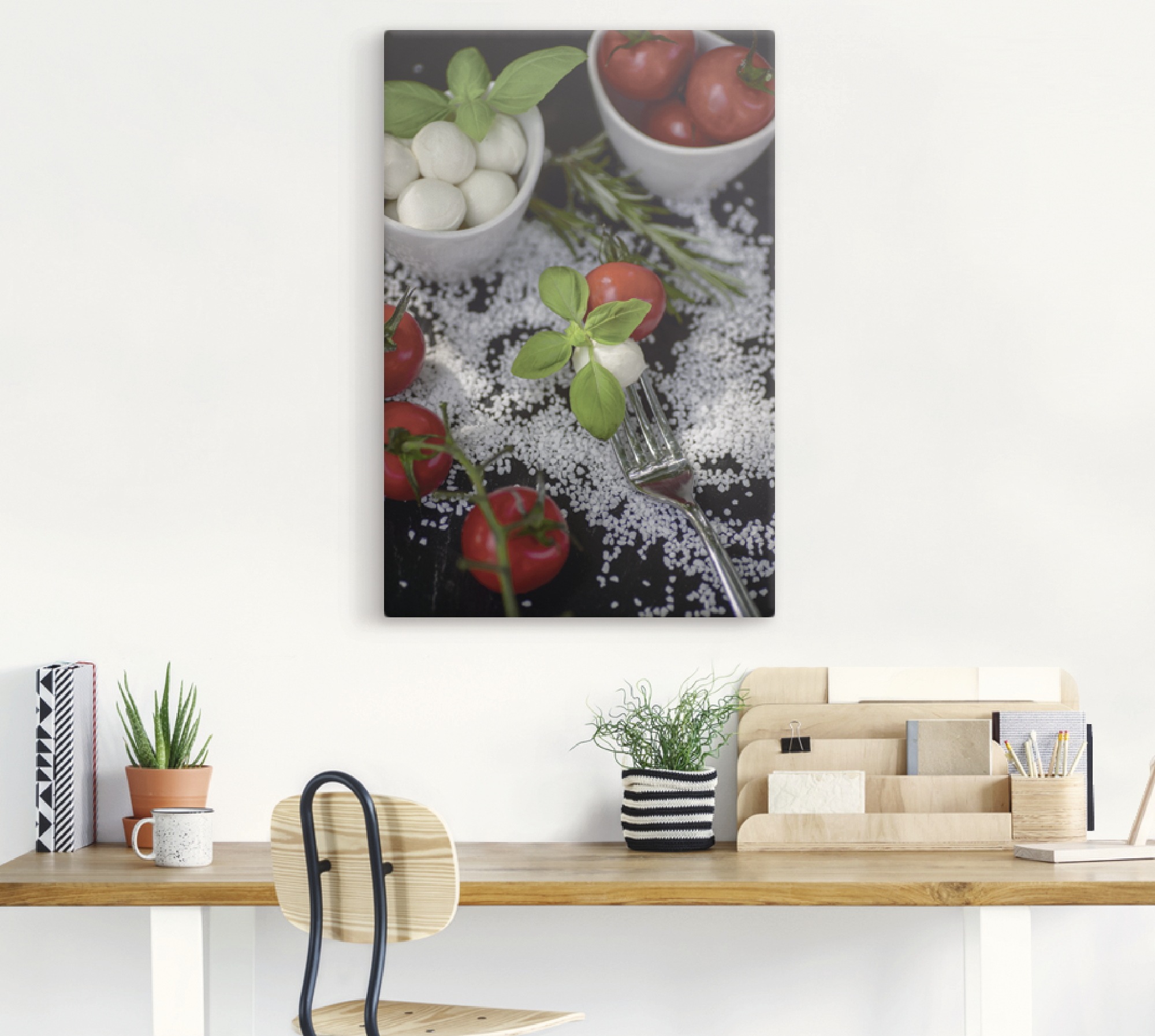 Artland Leinwandbild »Mediterranes aus der Küche« Lebensmittel 1 Stk. tlg. auf Holzrahmen gespannt