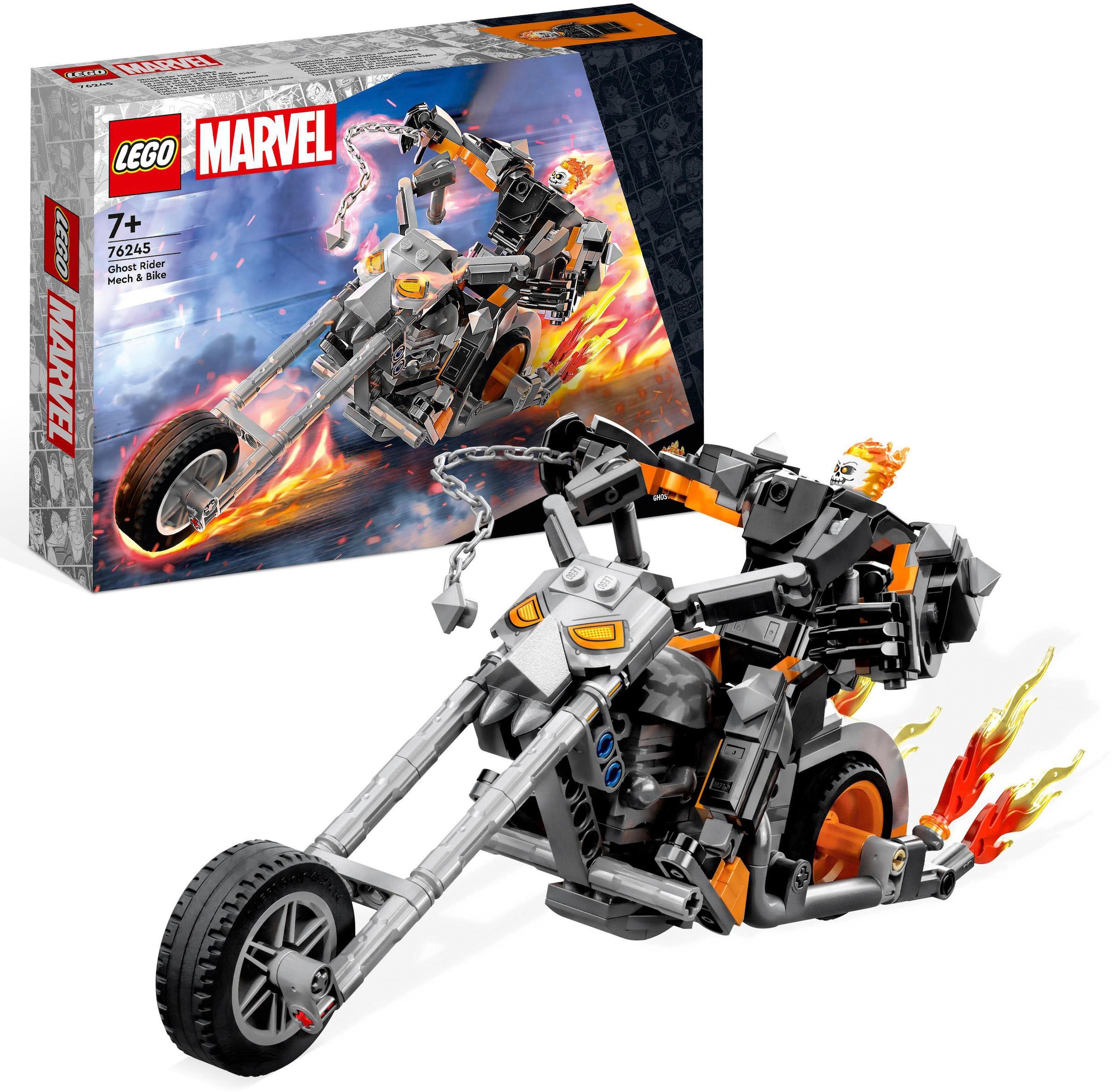 Konstruktionsspielsteine »Ghost Rider mit Mech & Bike (76245), LEGO® Marvel«, (264...