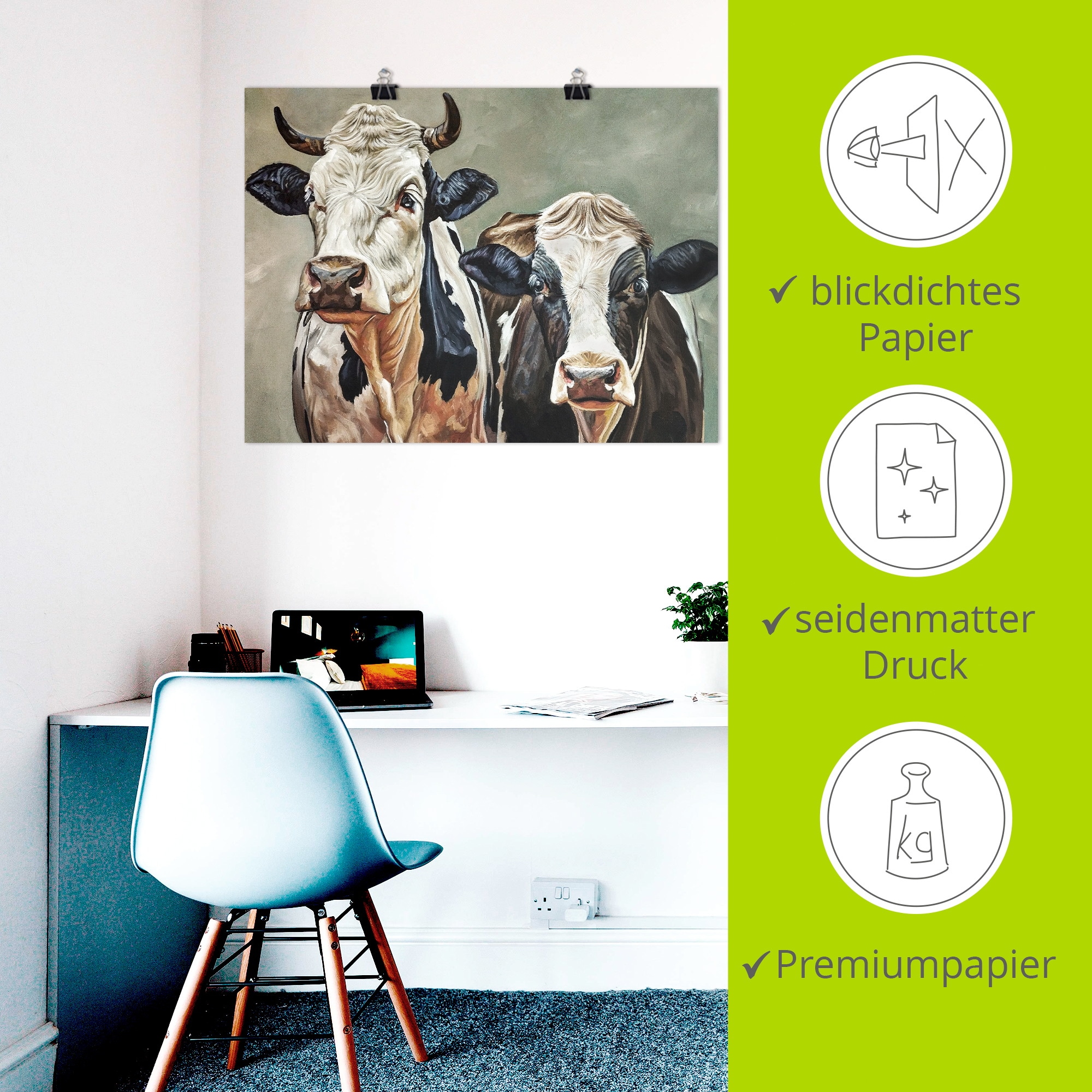 Artland Wandbild »Moo-Ment« Kuhbilder 1 Stk. tlg. als Alubild, Leinwandbild, Poster, Wandaufkleber in verschied. Grössen