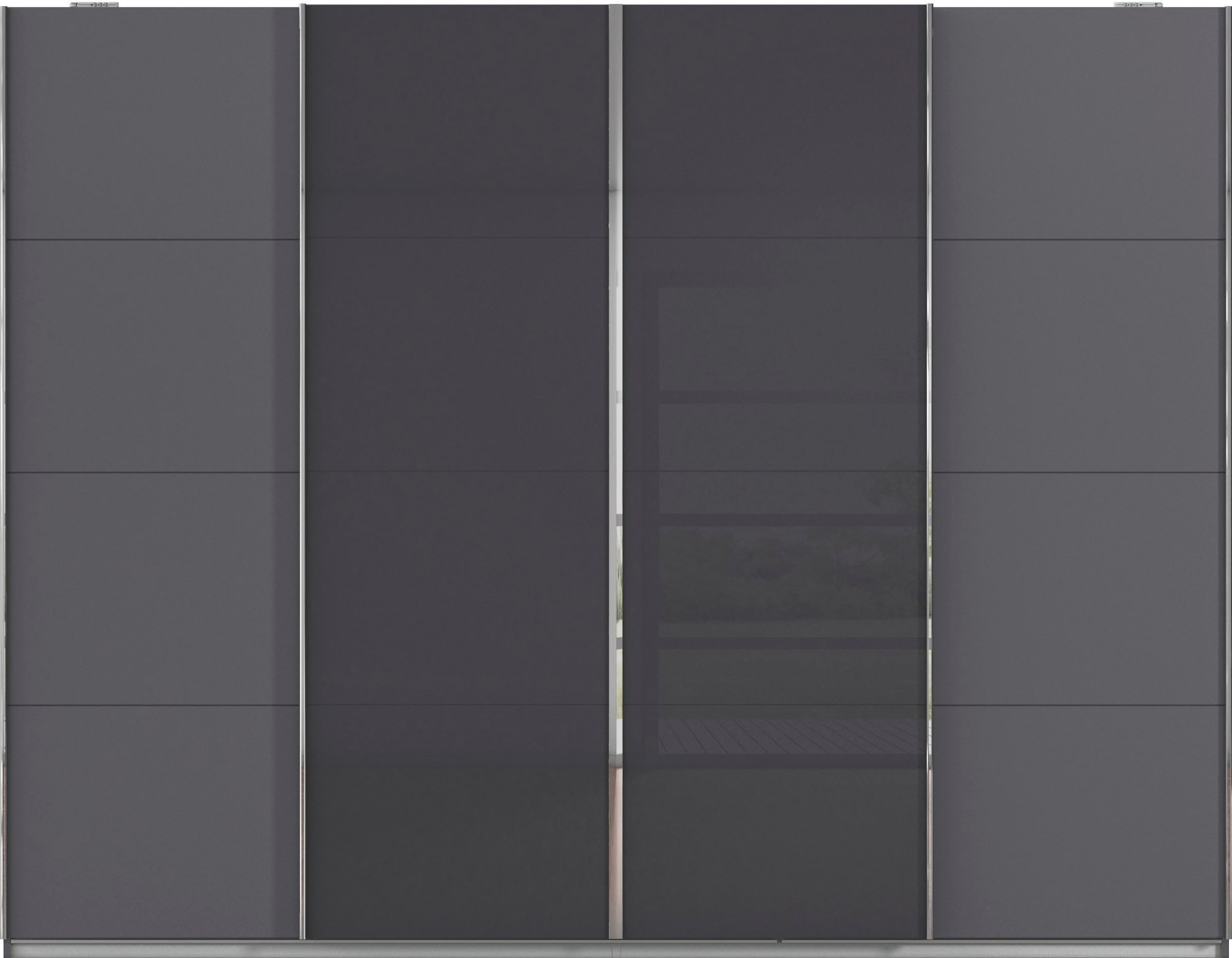 rauch Schwebetürenschrank »Kleiderschrank Schrank Garderobe Wäscheschrank Ankleide SYNCRONO« Mitteltüren öffnen parallel, Breiten 271/316/361 cm Höhen 211/230 cm,  Mitteltüren mit praktischer Synchron-Öffnung MADE IN GERMANY