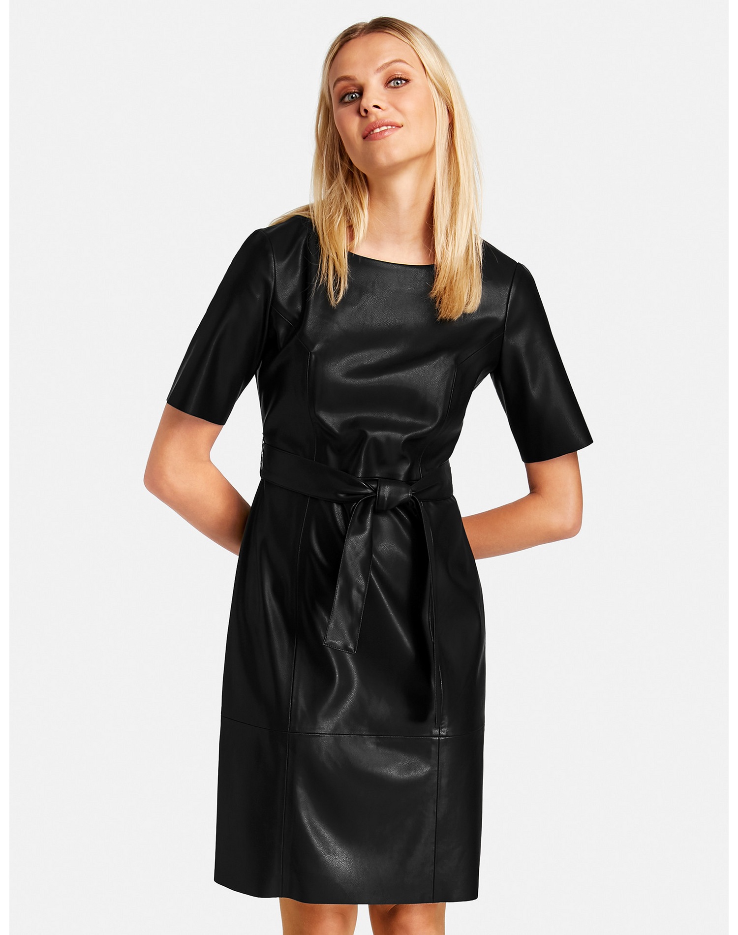 Minikleid »Kleid in Leder-Optik«