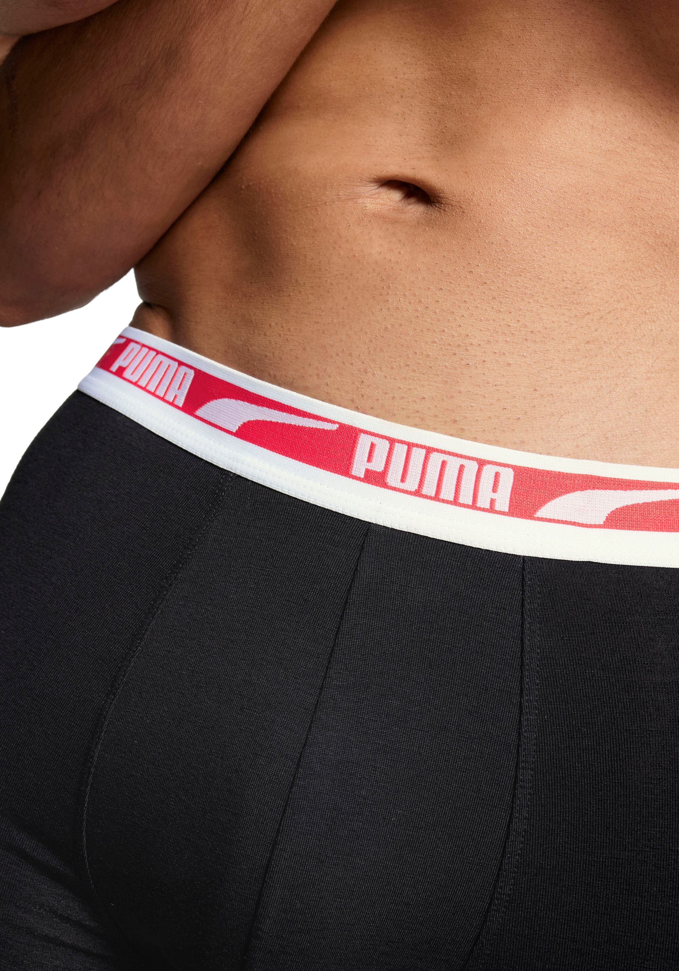 PUMA Boxershorts »MEN MULTI LOGO BOXER 2P«, Komfortbund