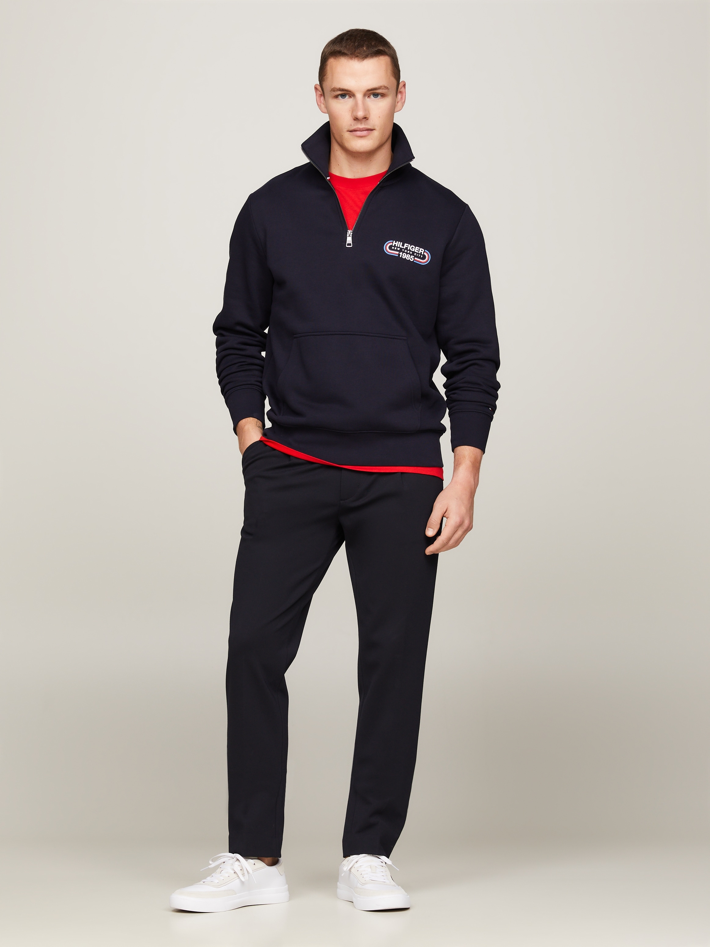 Tommy Hilfiger Sweatshirt »HILFIGER TRACK GRAPHIC HALF ZIP«