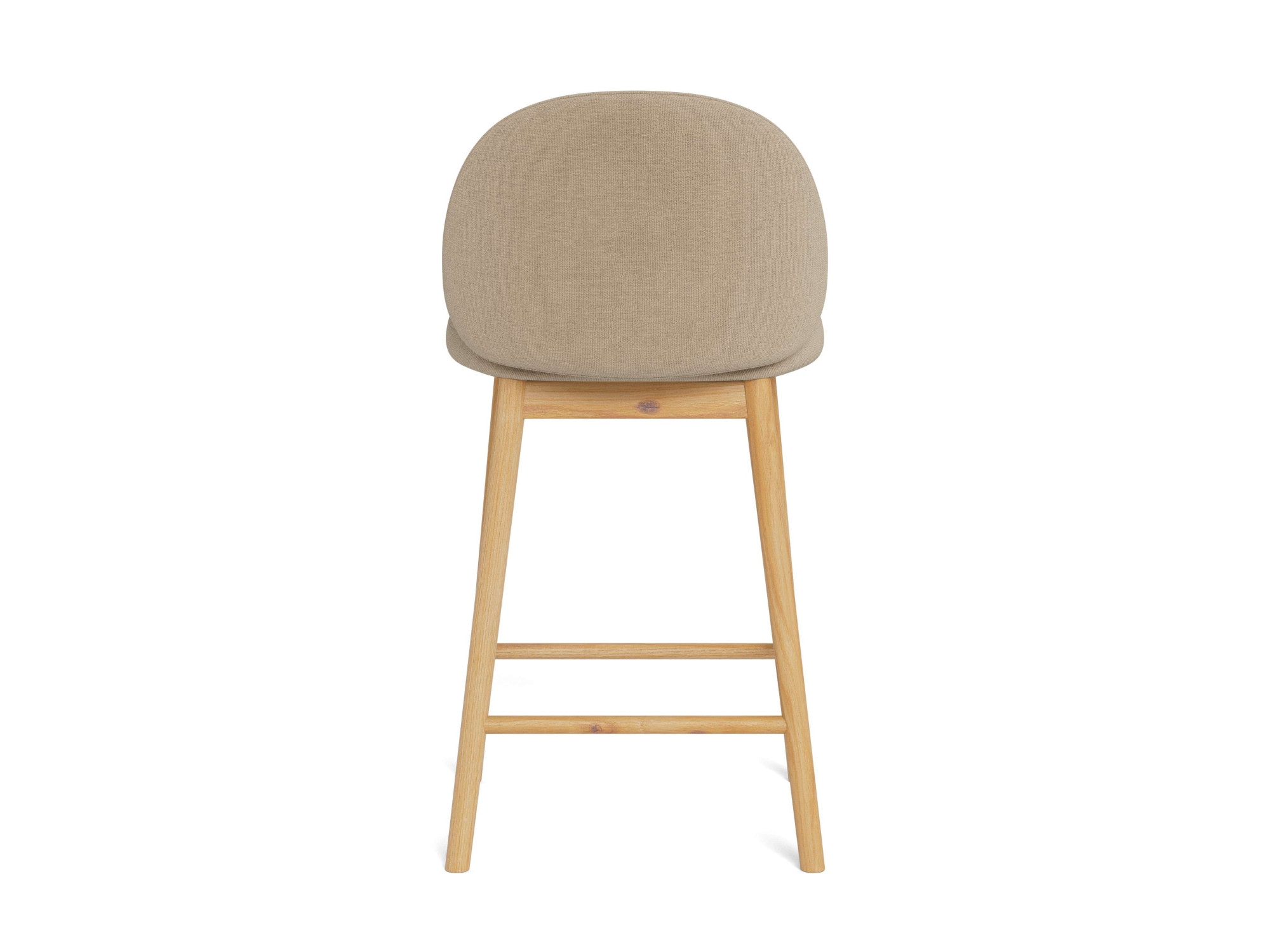 ACTONA GROUP Barhocker »Sophia - Bequemer Barstuhl aus Eiche mit Fussstütze & Rückenlehne« Set, 2 Stk. tlg. Skandinavisches Design, Sitz aus Stoff, für Küche & Essbereich