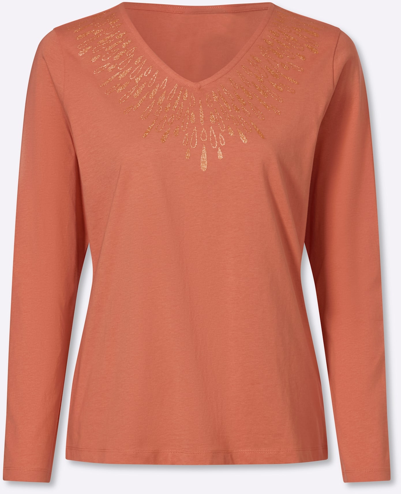 Lady V-Shirt »Langarm-Shirt« 1