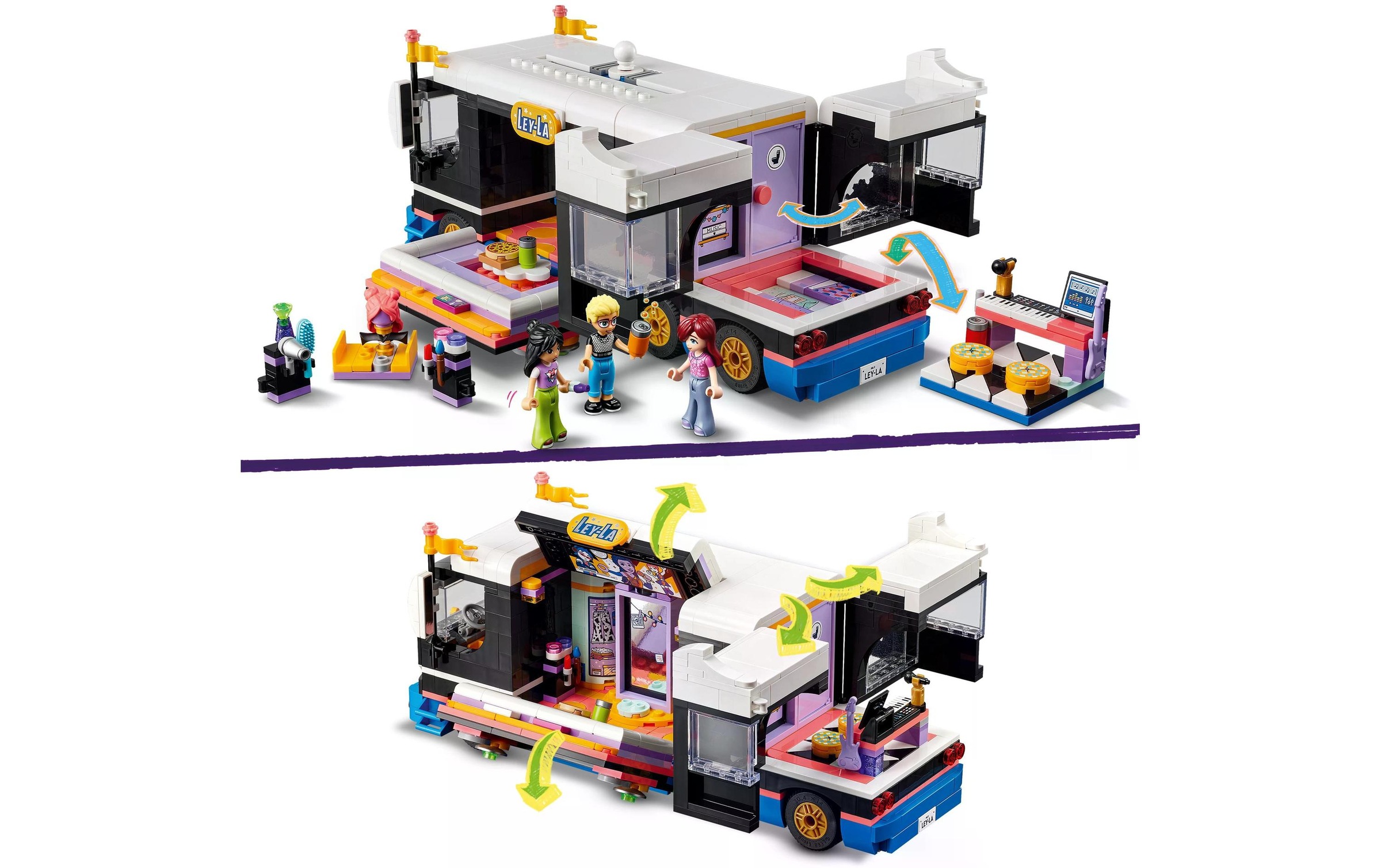 LEGO® Spielbausteine »Popstar-Tourbus 42619«, (845 St.)