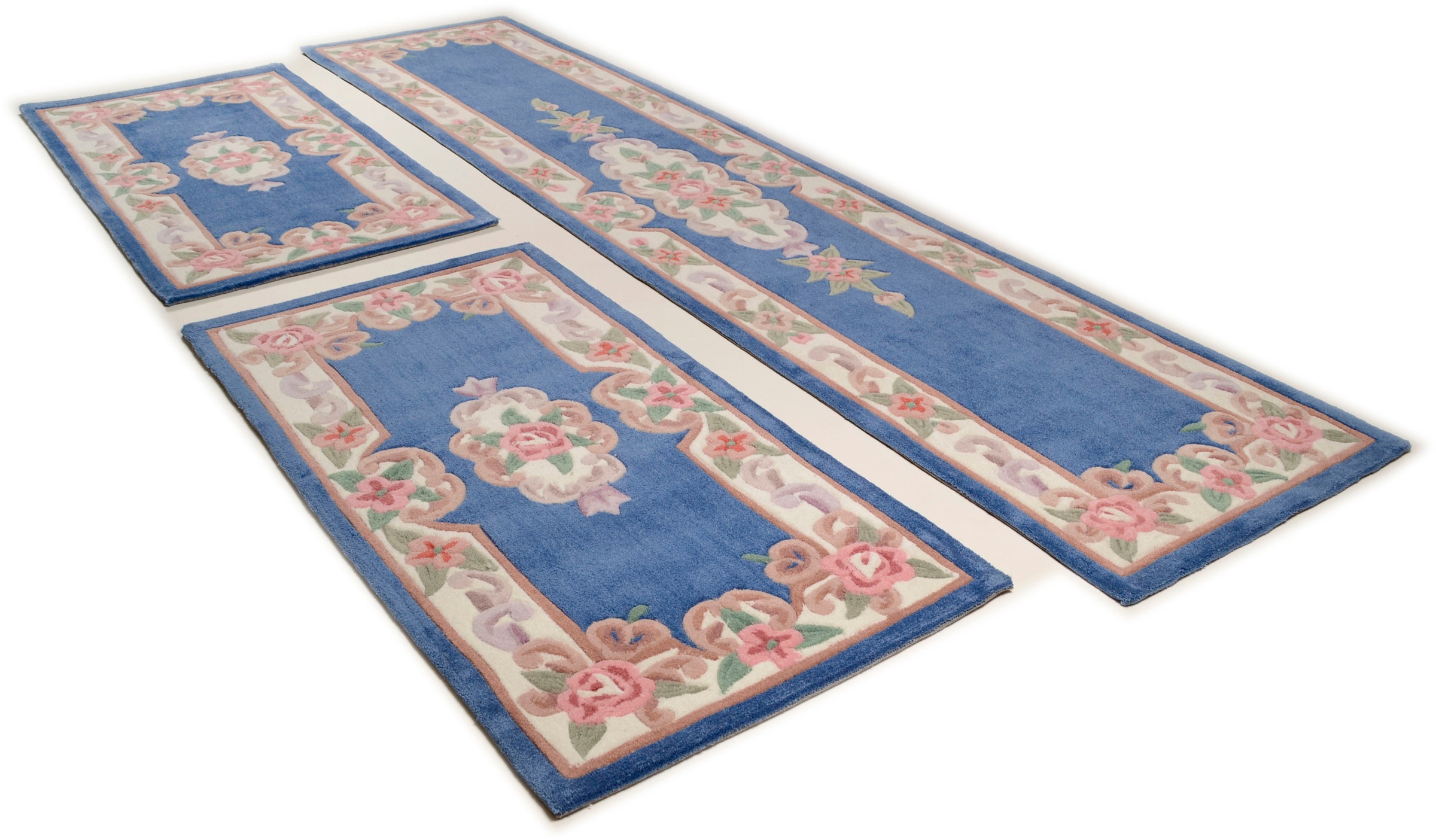 Image of THEKO Bettumrandung »Ming«, (3 tlg.), Bettvorleger, Läufer-Set für das Schlafzimmer, hochwertiges Acrylgarn, florales Design bei Ackermann Versand Schweiz