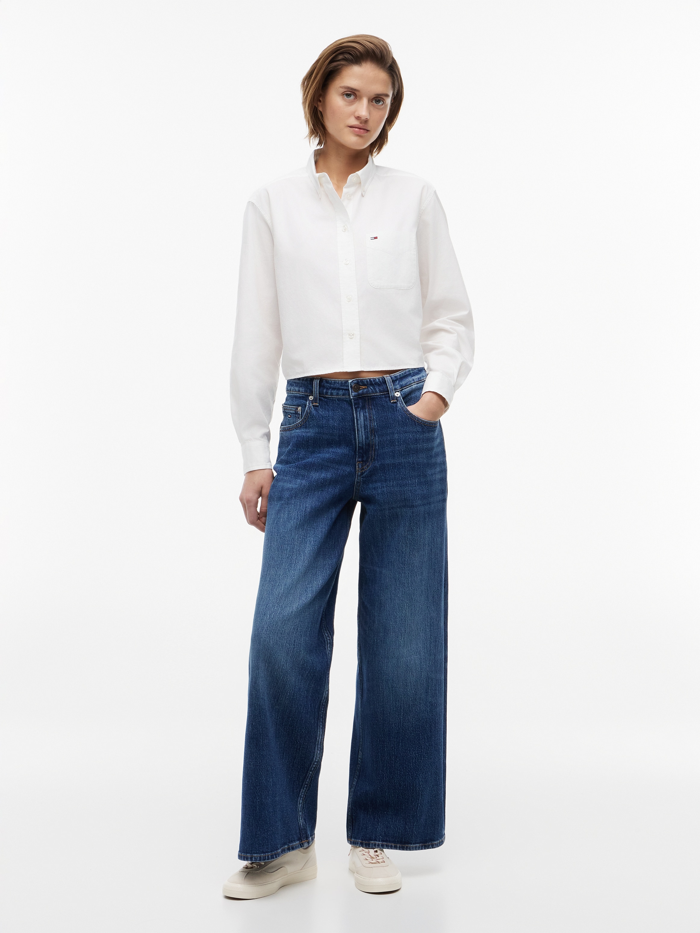 Tommy Jeans Jeans loose fit »CHARLIE MR LOOSE W« Denim mit Leinen, loose fit, teil-elastisches Bündchen