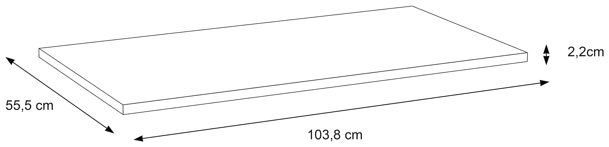 FORTE Einlegeboden »KASHMIR« 3 Stk. tlg. Einlegeböden 3er Set , Ergänzung zu 74094962, schafft Ablagefläche