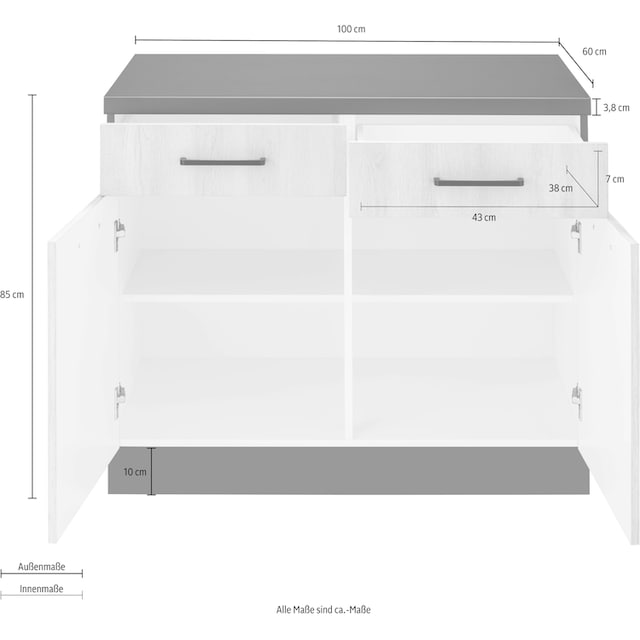 wiho Küchen Unterschrank »Esbo«, 100 cm breit kaufen