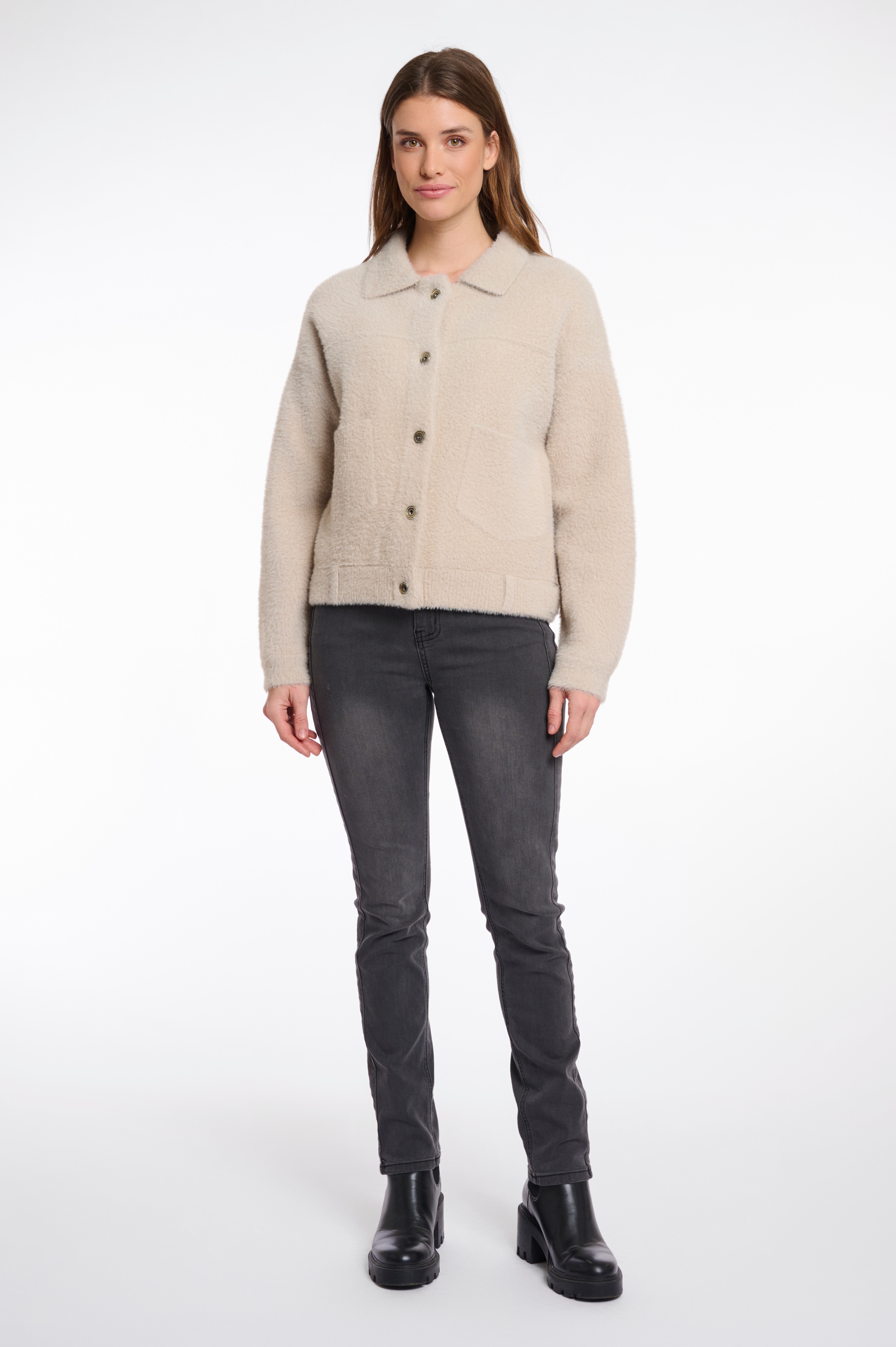 Rino & Pelle Strickjacke »BUBBLY« mit flauschiger Optik