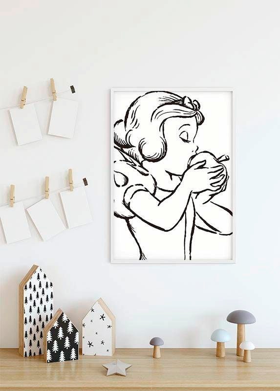 Komar Poster »Snow White Apple Bite - white«, Disney, (1 St.), Kinderzimmer, Schlafzimmer, Wohnzimmer
