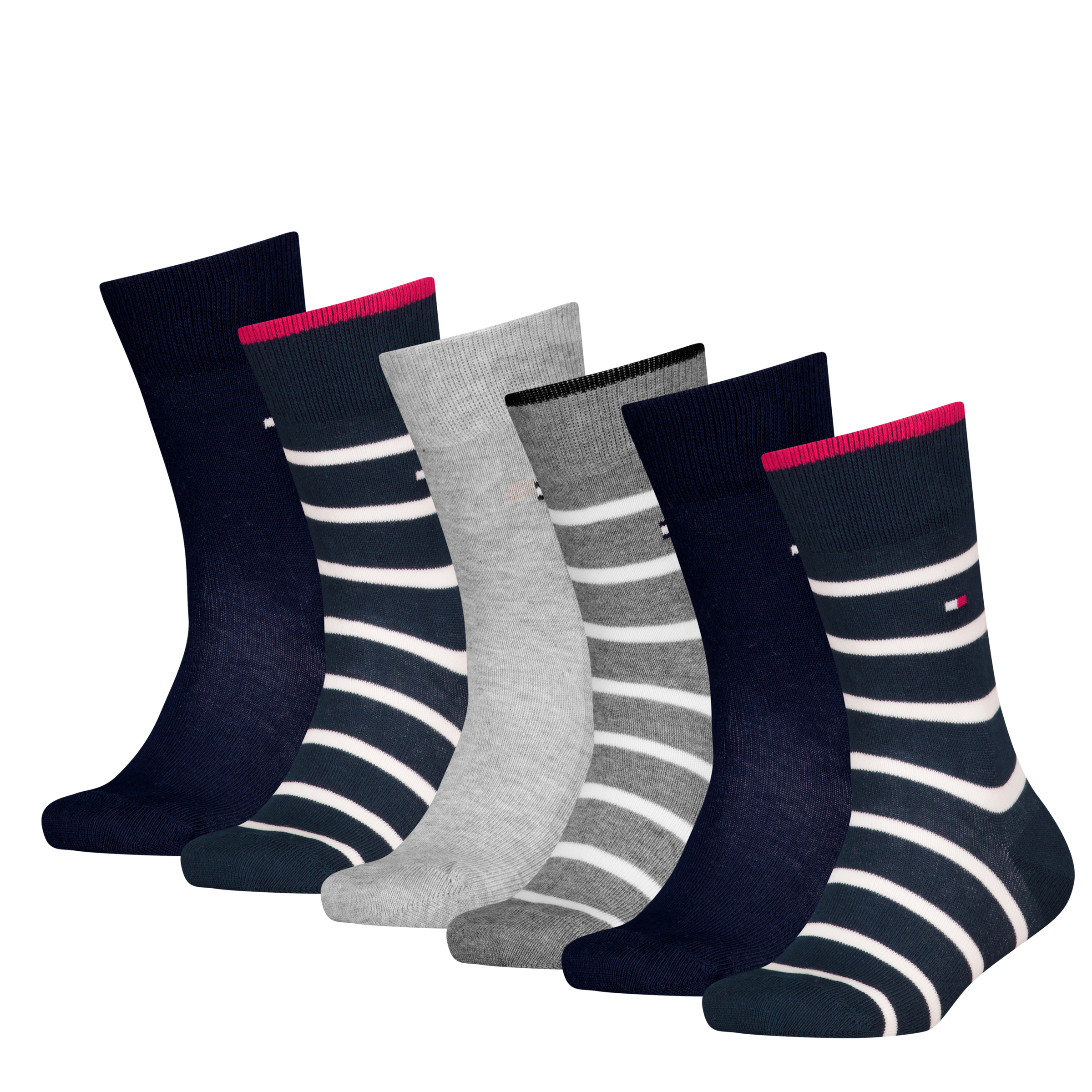 Image of Tommy Hilfiger Socken "TH KIDS SOCK 6P BRETON STRIPE ECOM" 6 Paar, gestreift und uni