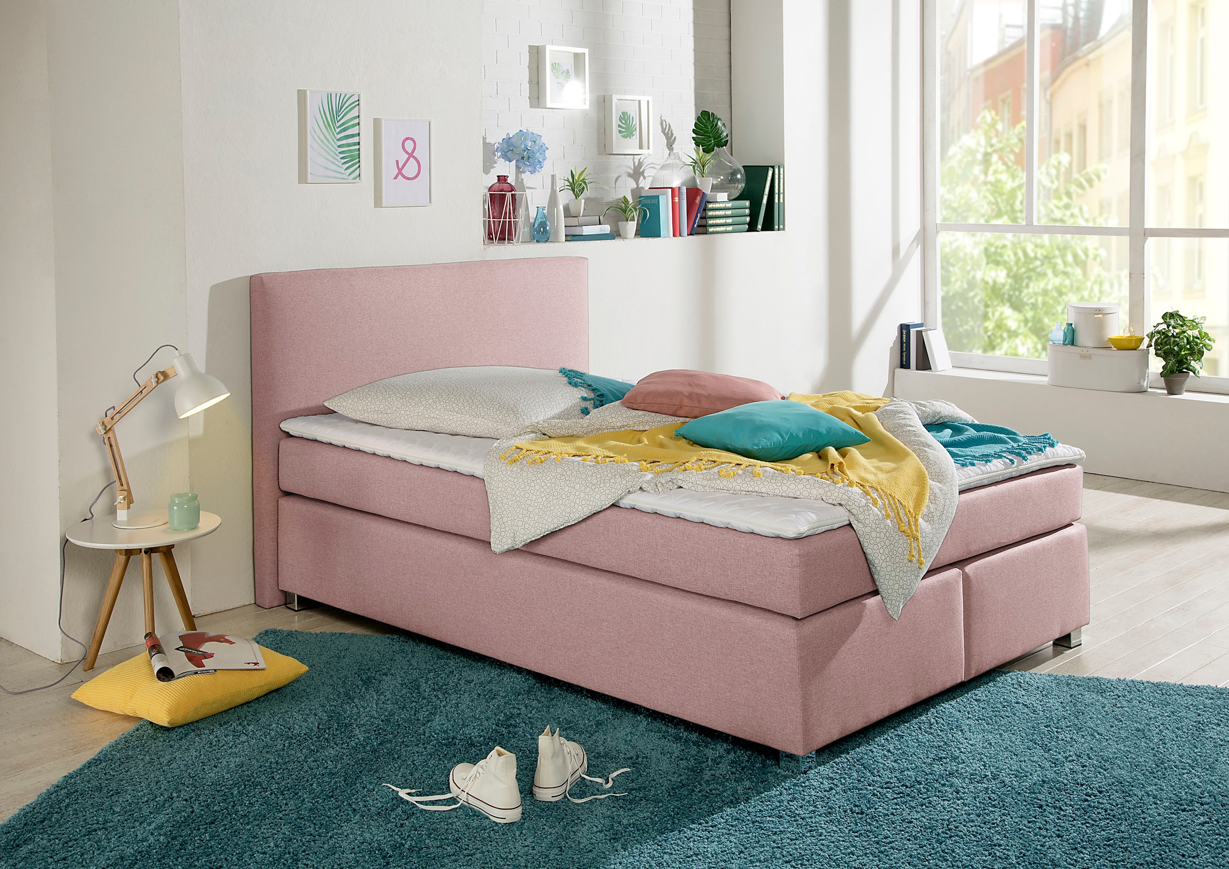 Home affaire Lit boxspring »Eliana« incl. topper, en 4 largeurs, 3 types de matelas et 2 degrés de fermeté